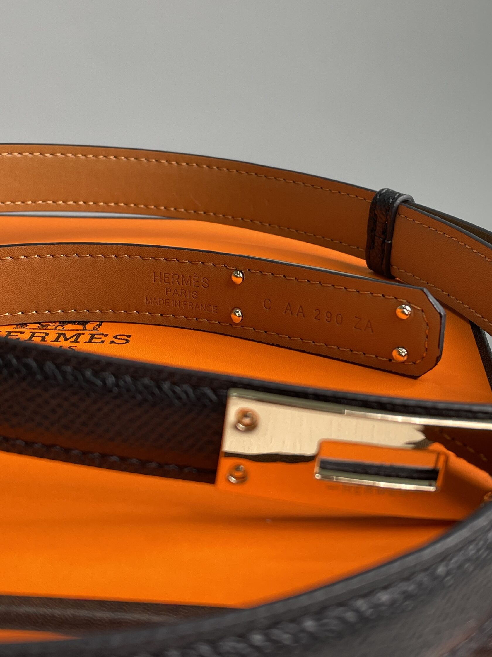 Hermes Kelly 18 Belt Black Leather - 8