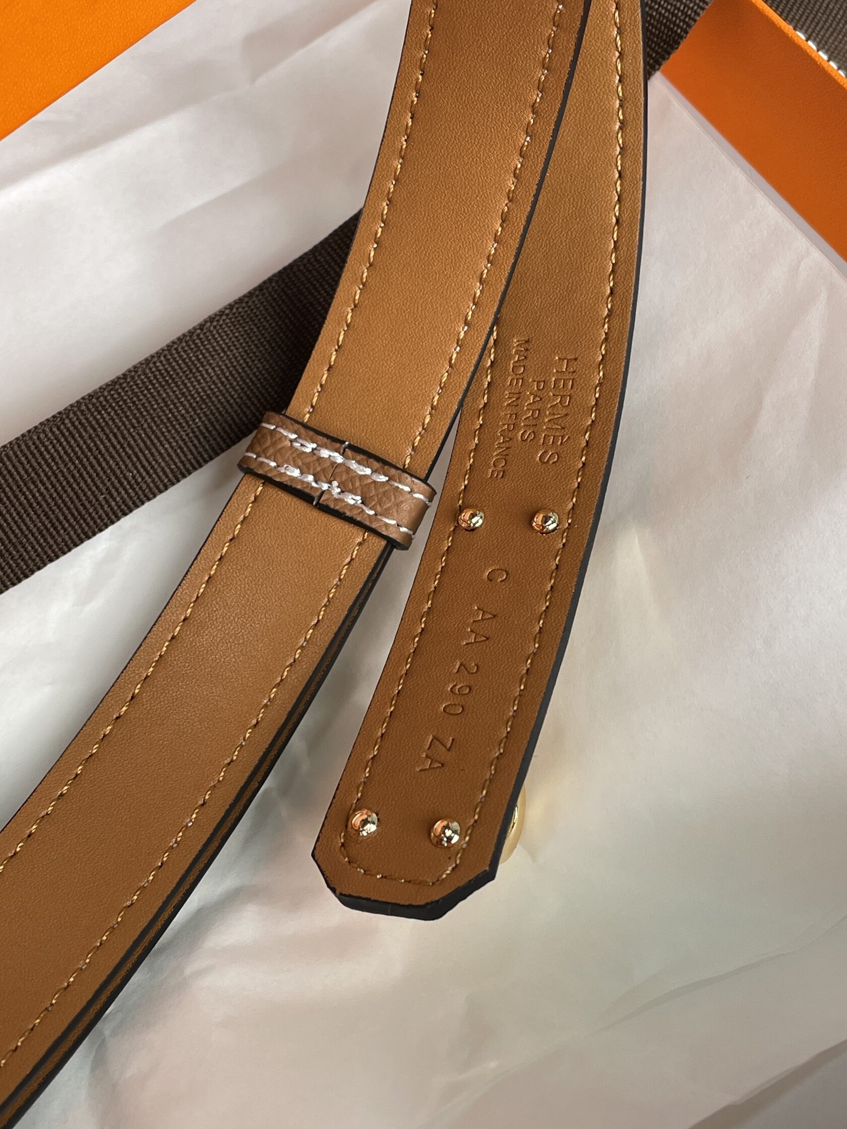 Hermes Kelly 18 Belt Brown Leather - 9