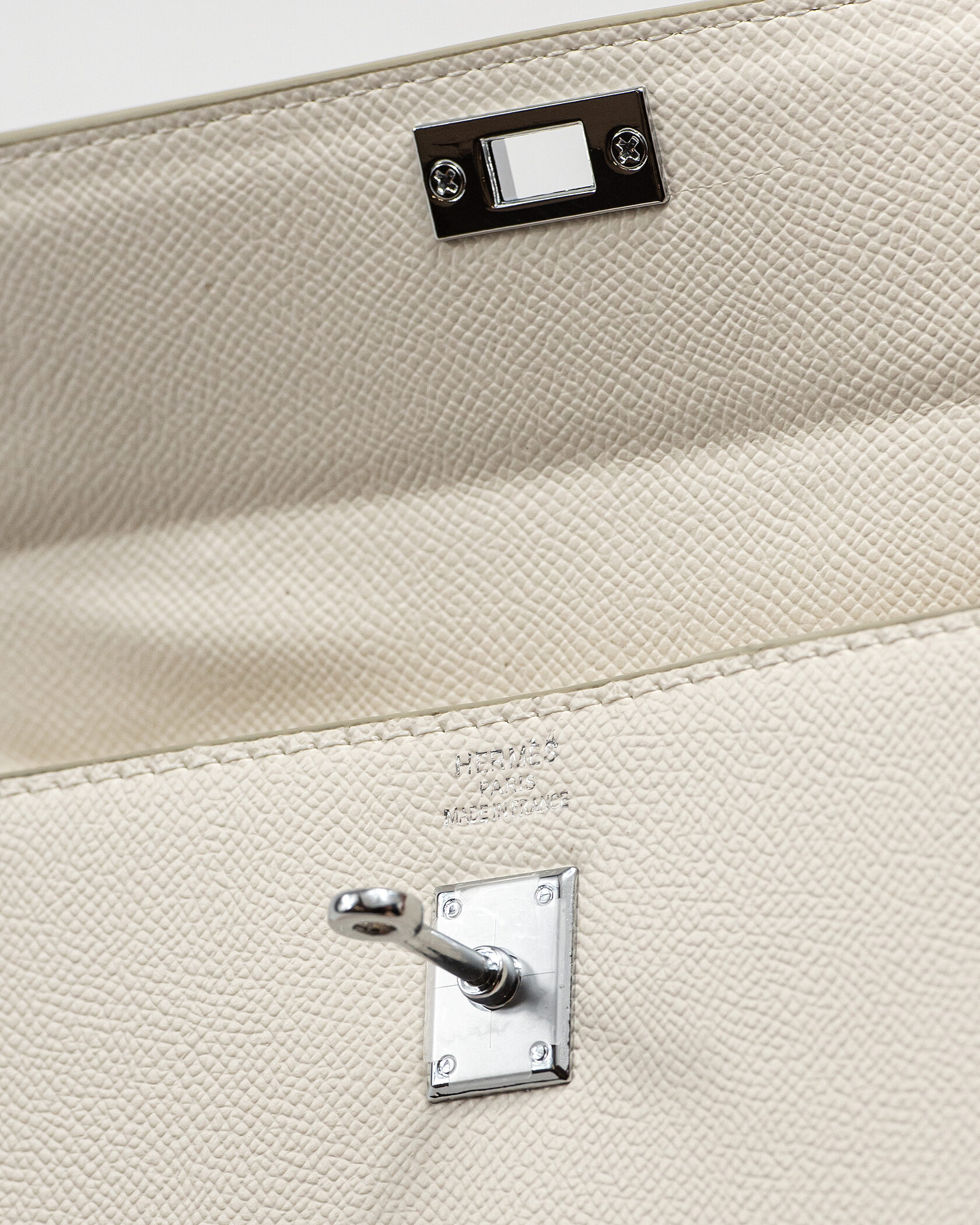 Hermes Kelly 20 White/Silver - 12
