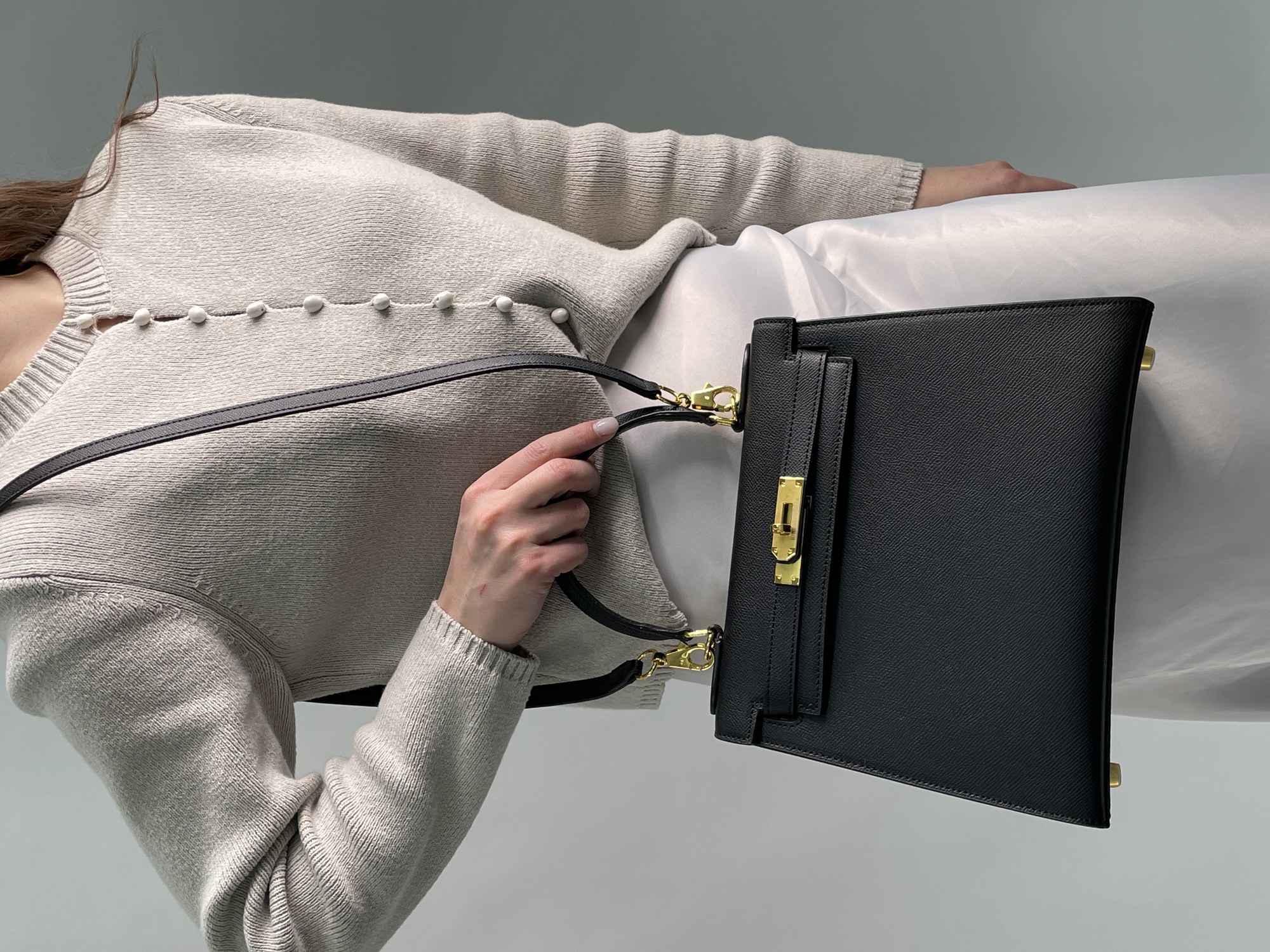 Hermes Kelly 25 Black/Gold - 13