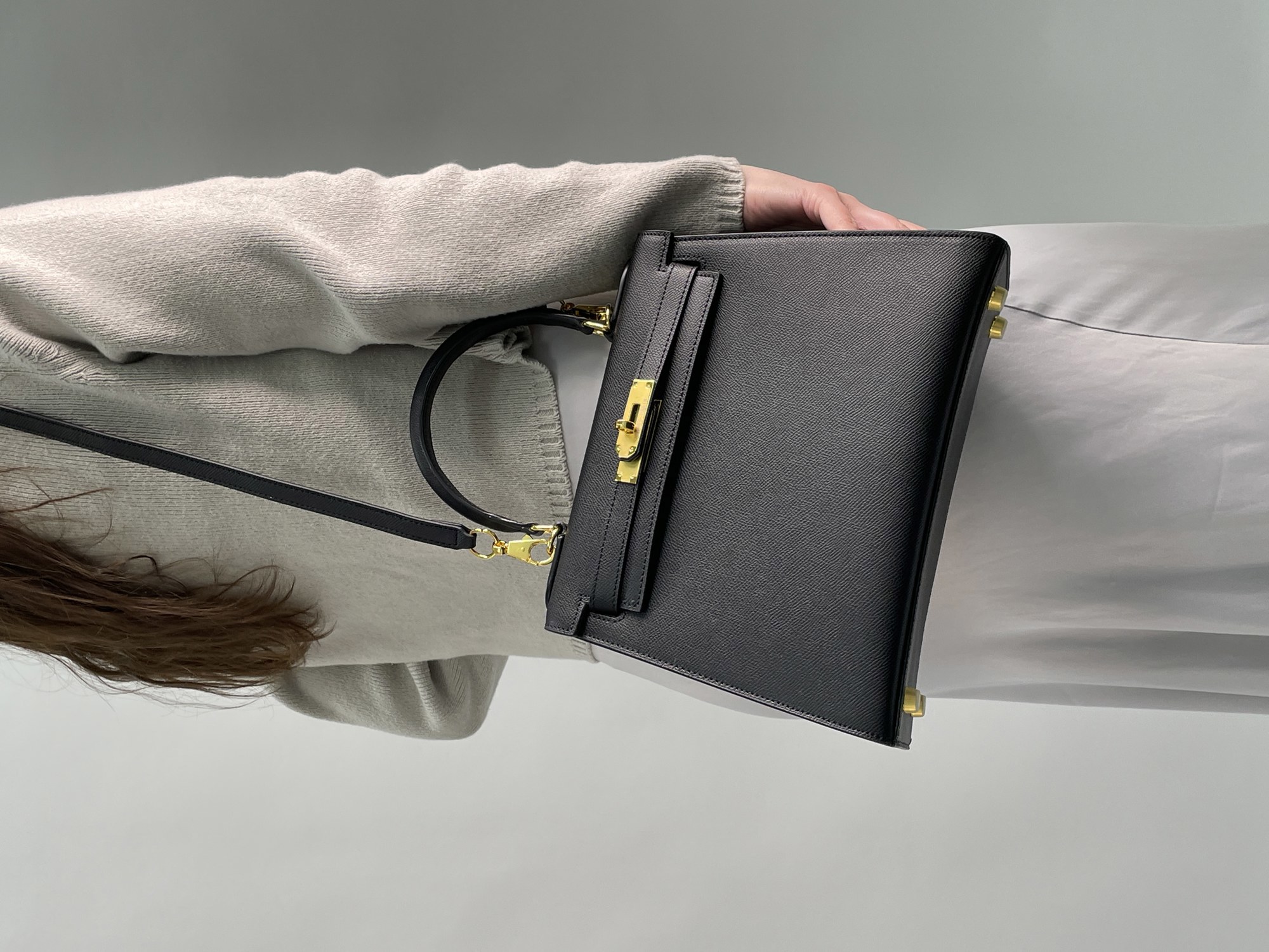 Hermes Kelly 25 Black/Gold - 14