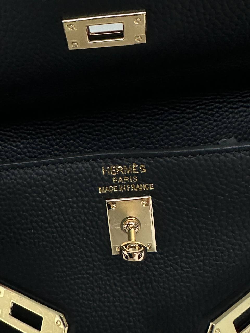 Hermes Kelly 25 Black/Gold - 19