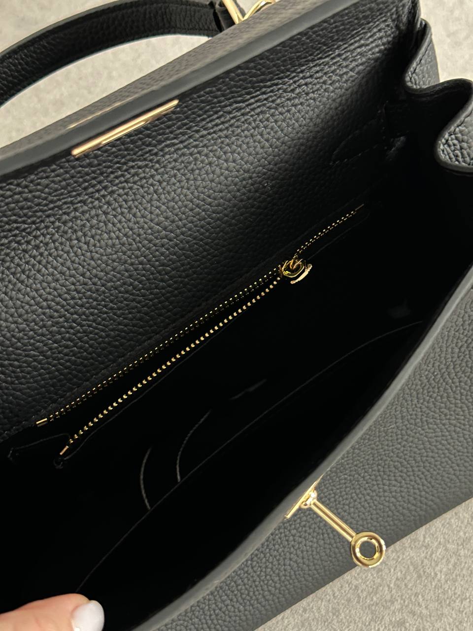 Hermes Kelly 25 Black/Gold - 20