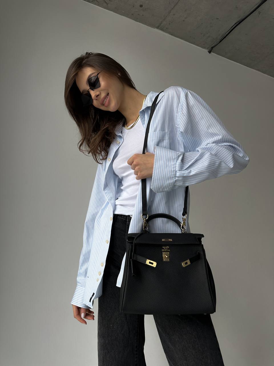 Hermes Kelly 25 Black/Gold - 6