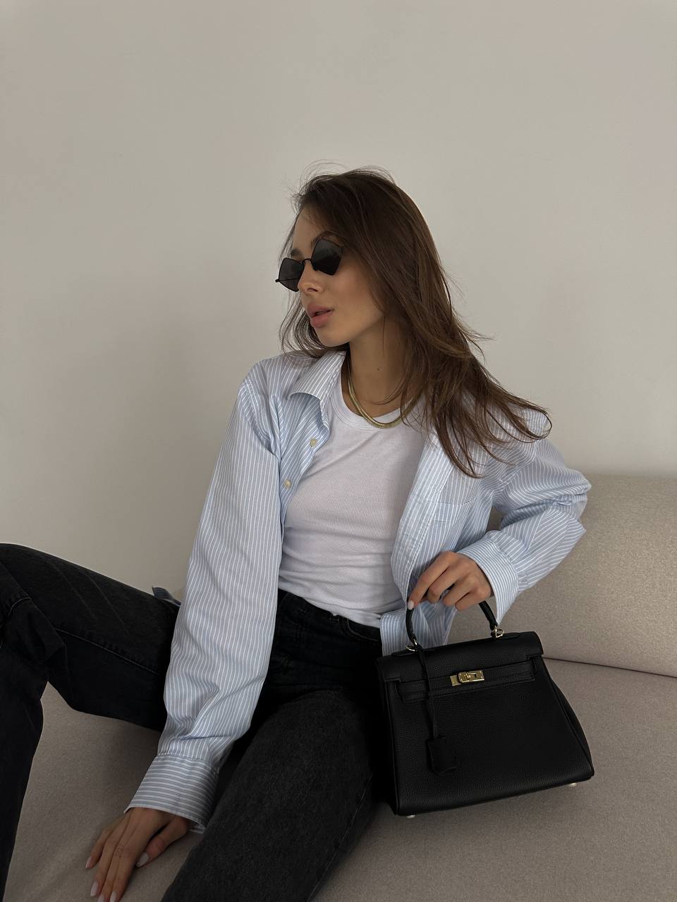 Hermes Kelly 25 Black/Gold - 8