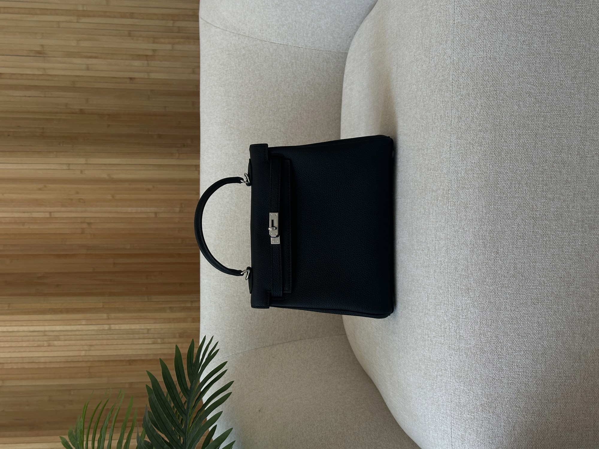 Hermes Kelly 25 Black/Silver - 15