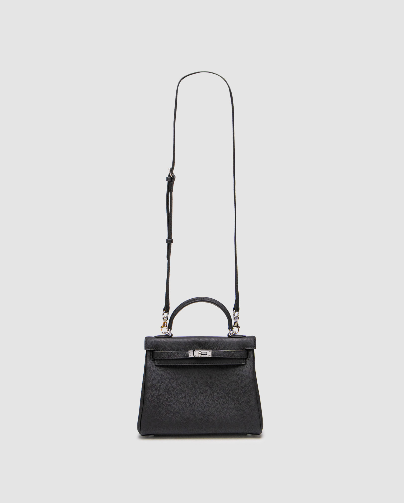 Hermes Kelly 25 Black/Silver - 3