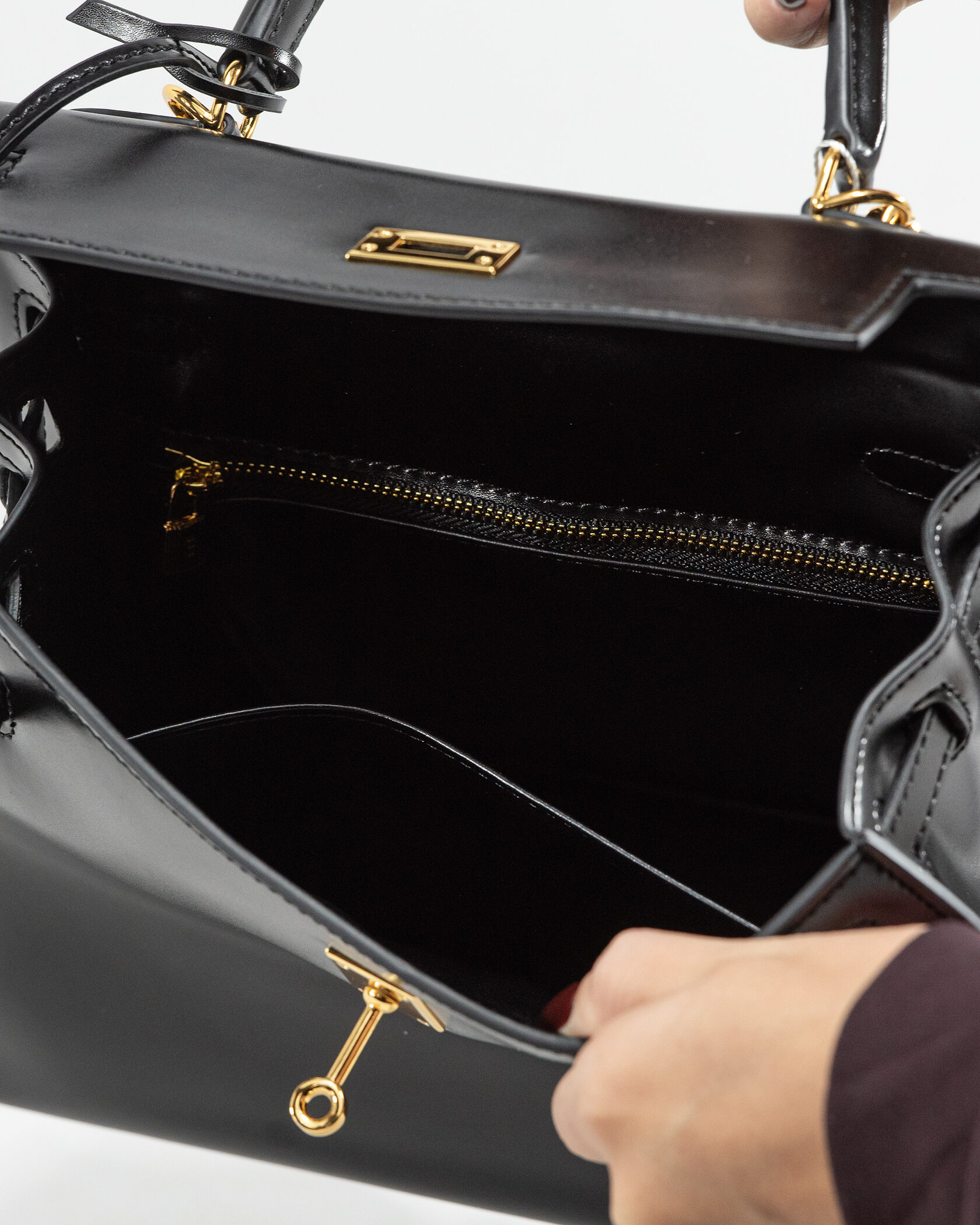 Hermes Kelly 25 Black/Silver - 14