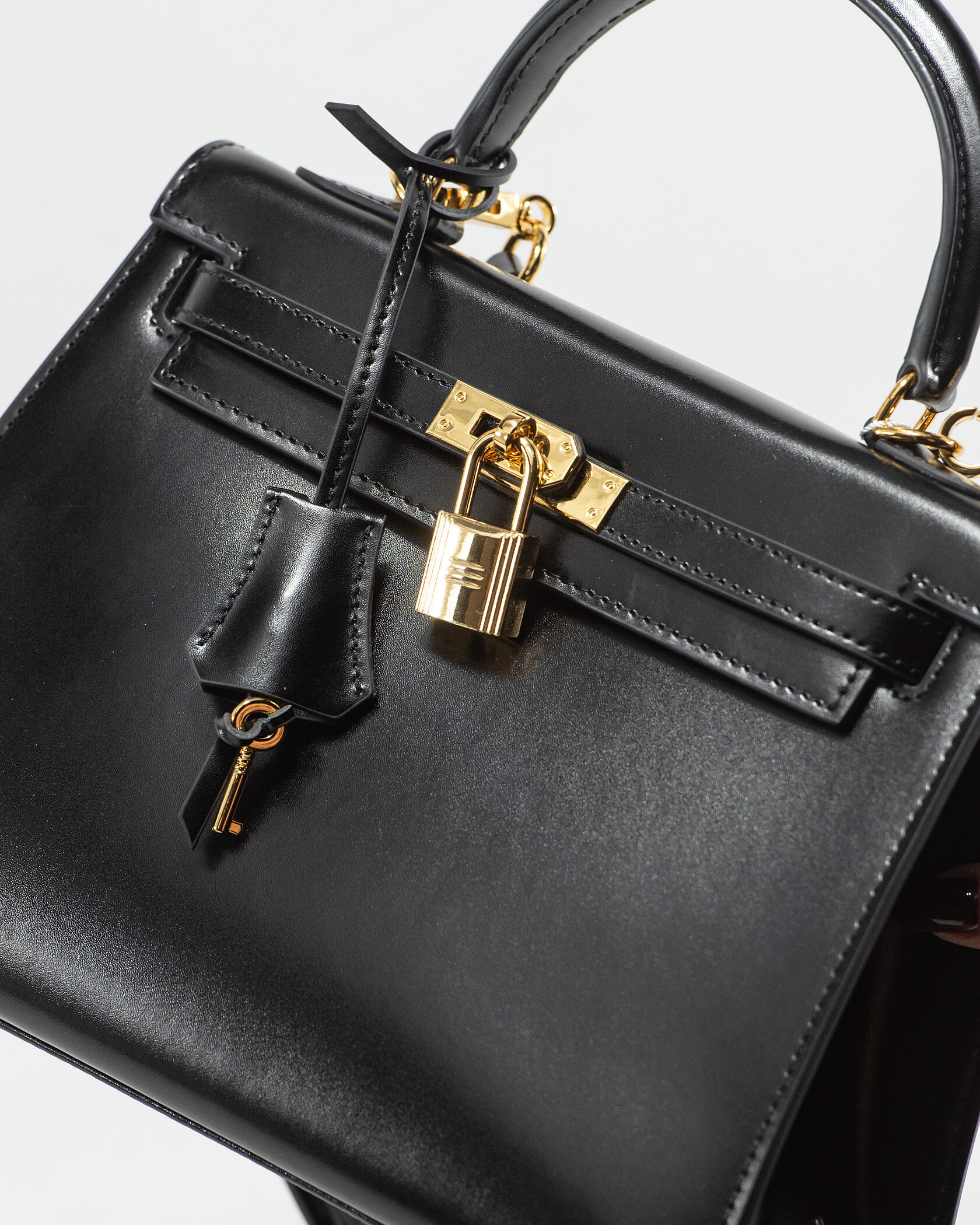 Hermes Kelly 25 Black/Silver - 6