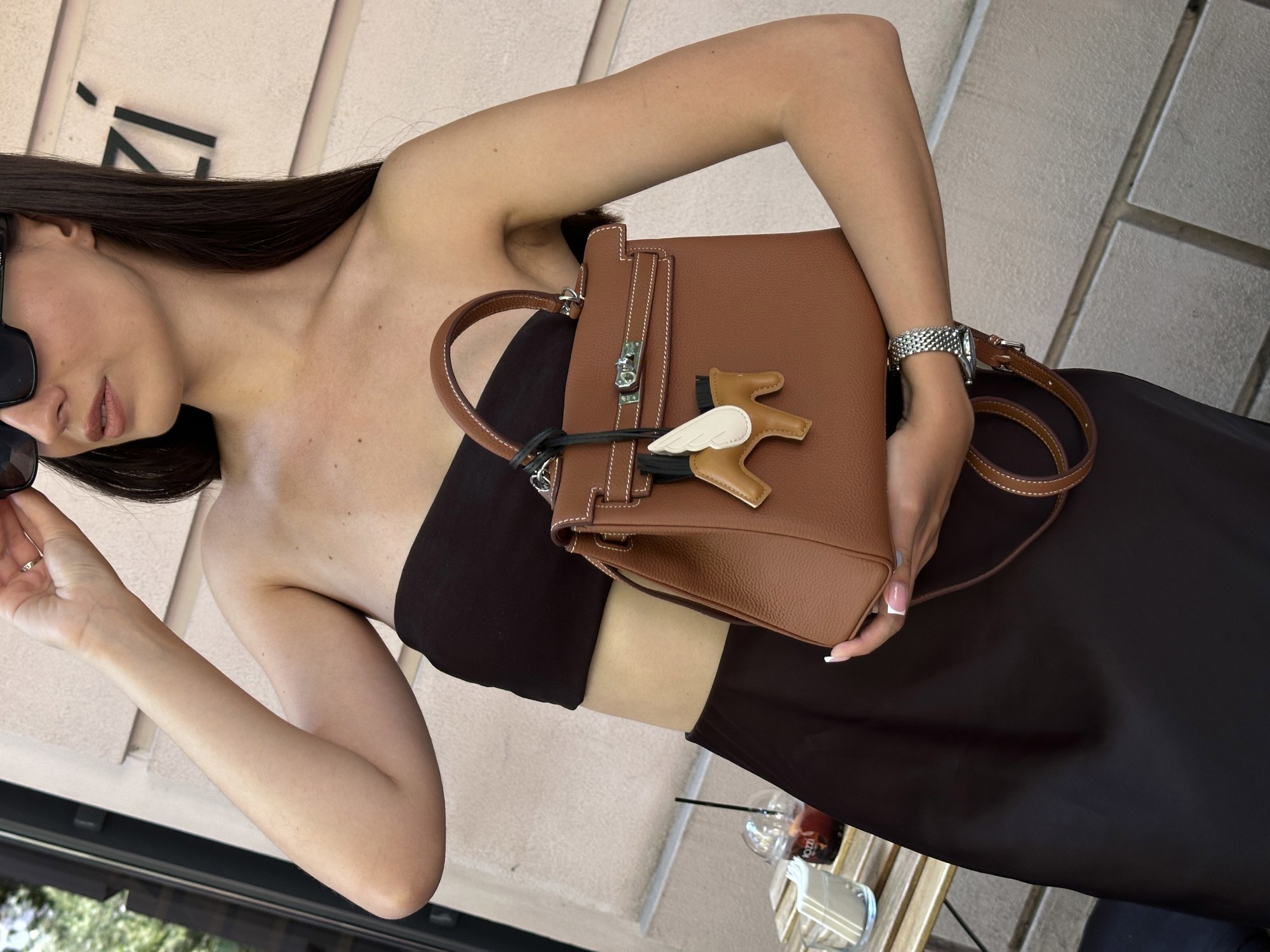 Hermes Kelly 25 Brown/Silver - 11