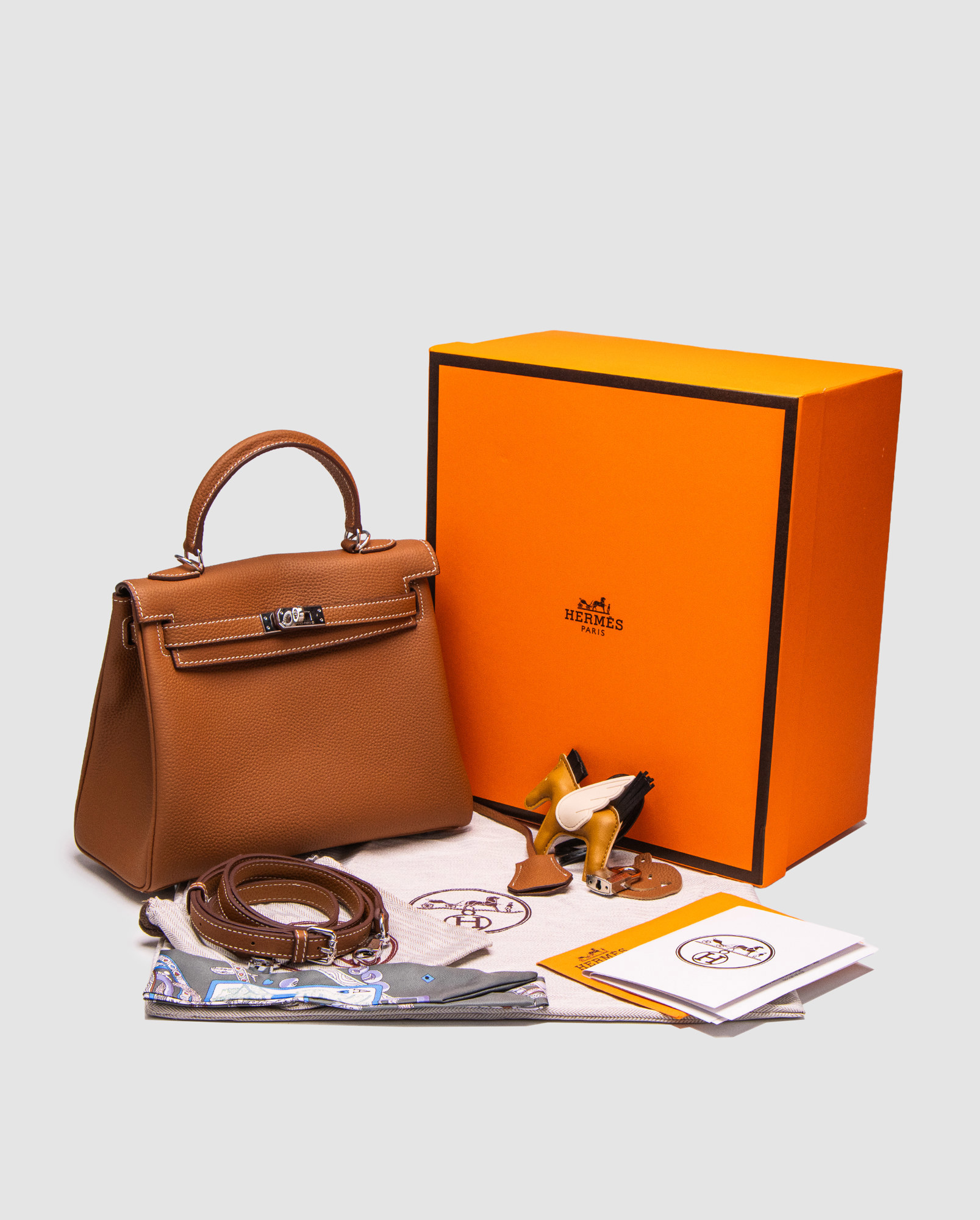 Hermes Kelly 25 Brown/Silver - 8