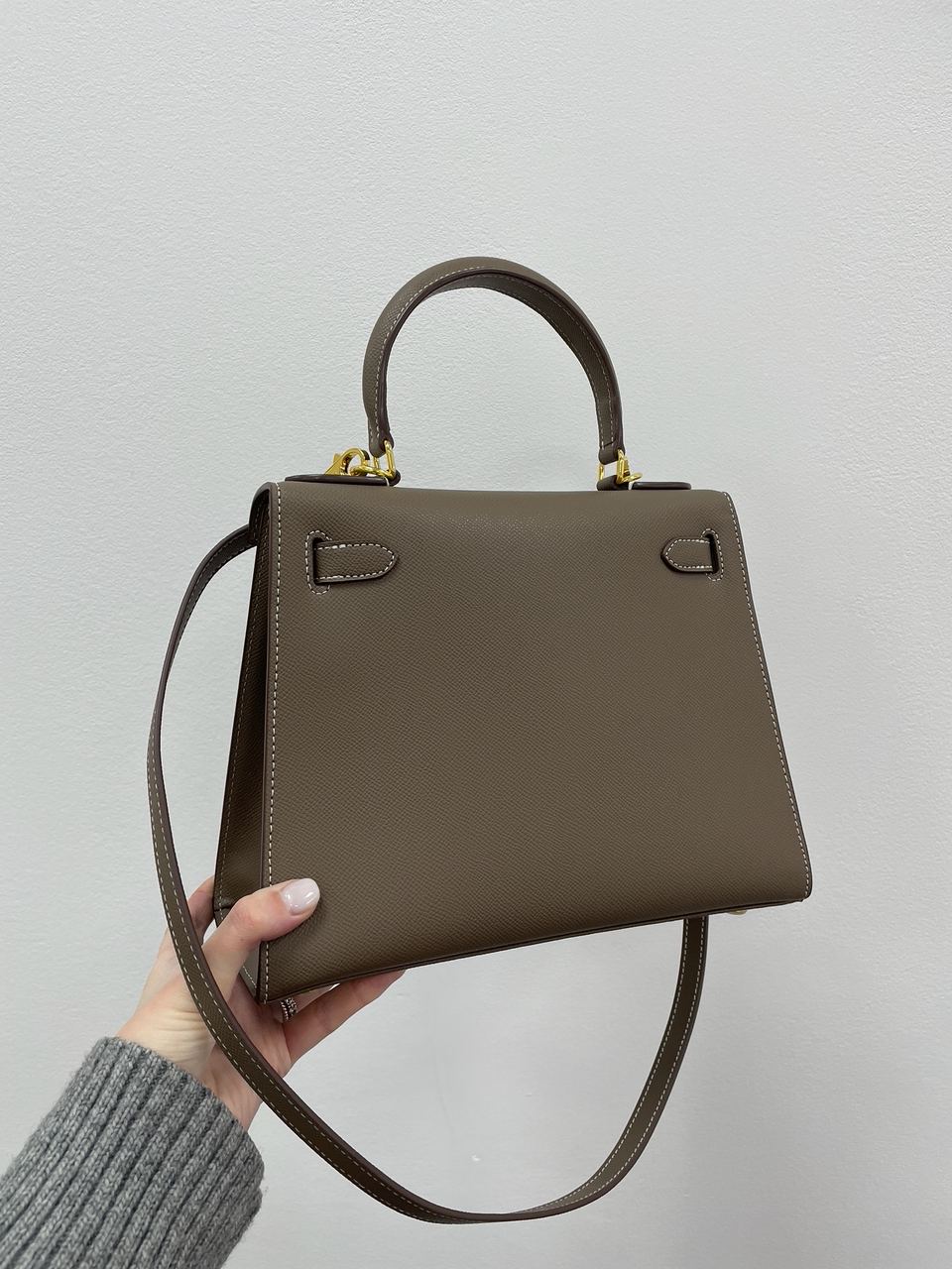 Hermes Kelly 25 Grey/Gold - 13