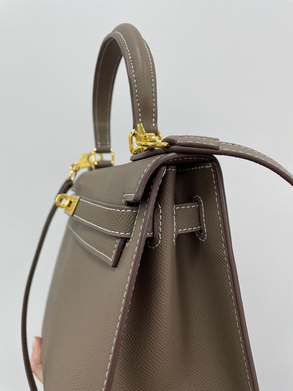 Hermes Kelly 25 Grey/Gold - 15