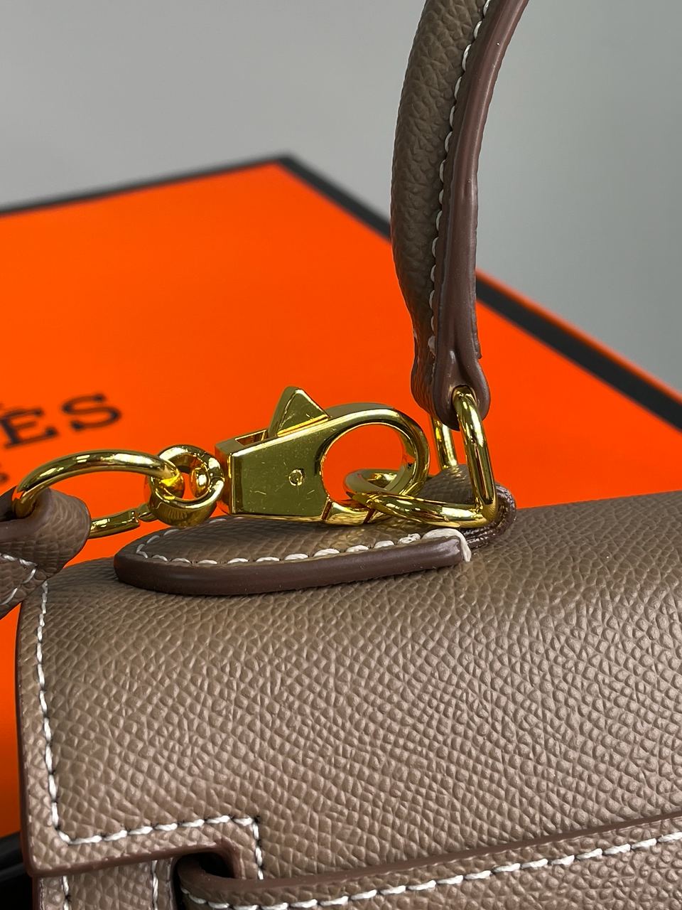 Hermes Kelly 25 Grey/Gold - 18