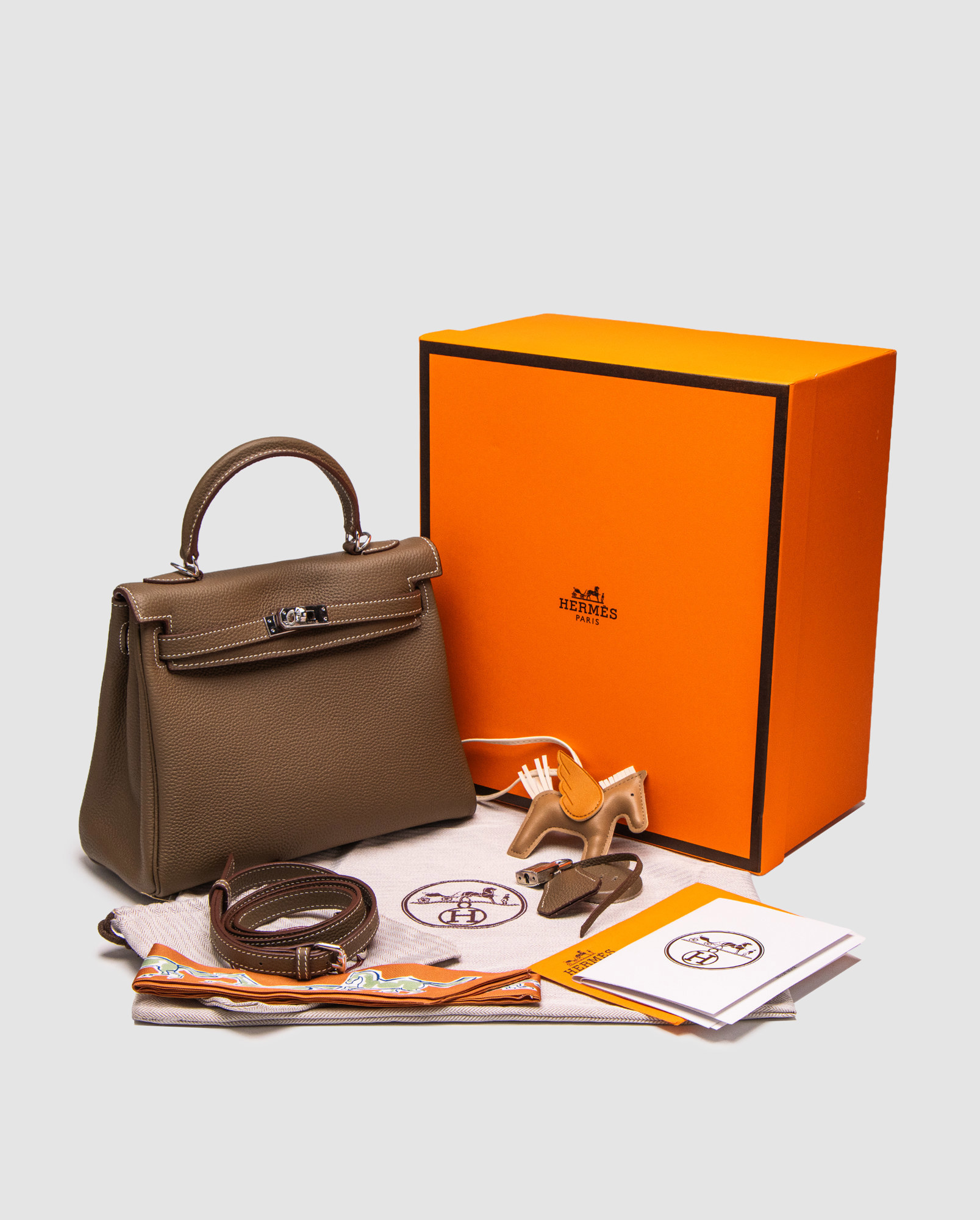 Hermes Kelly 25 Grey/Silver - 8