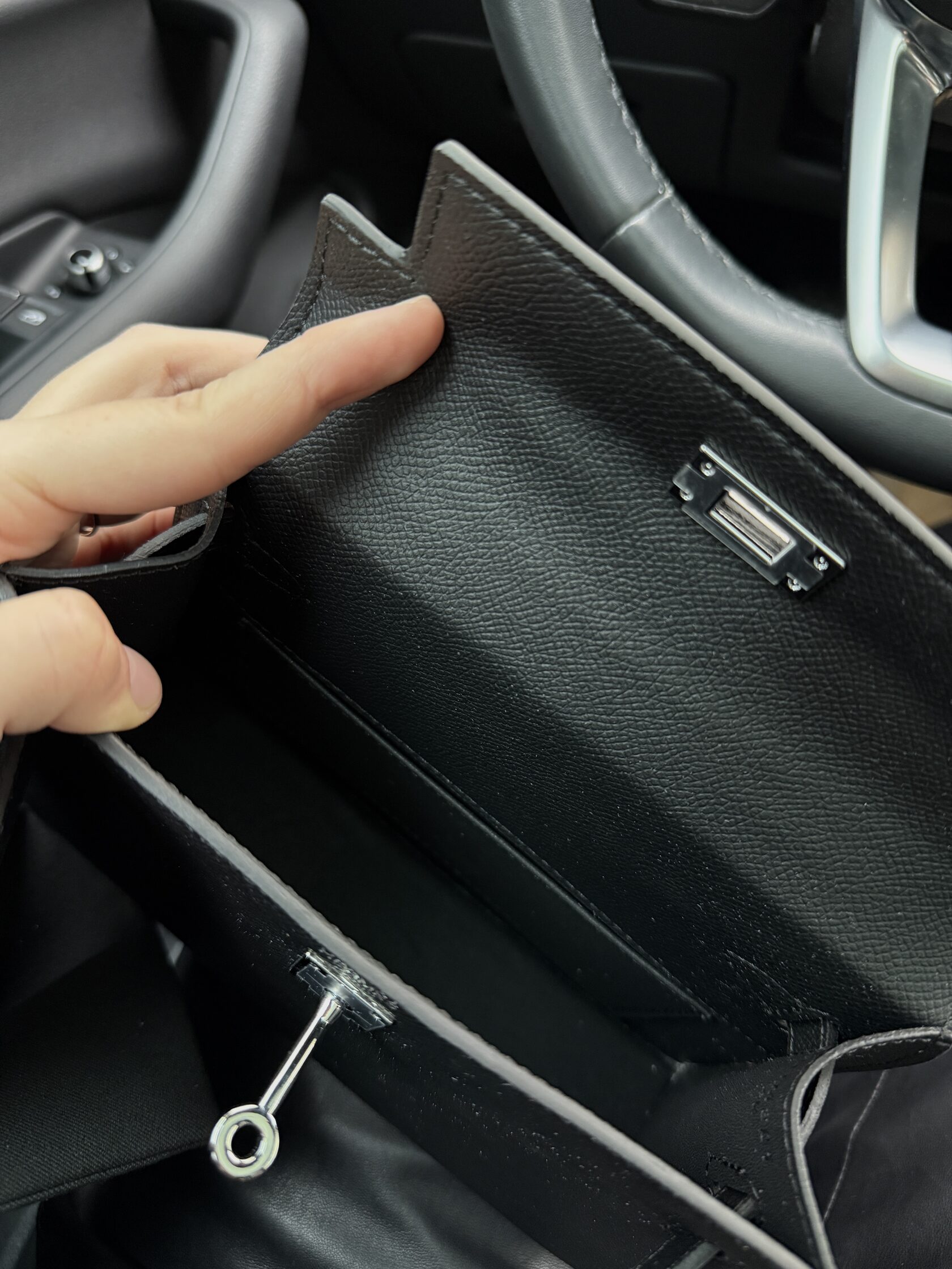 Hermes Kelly II Sellier 20 Black/Silver - 25