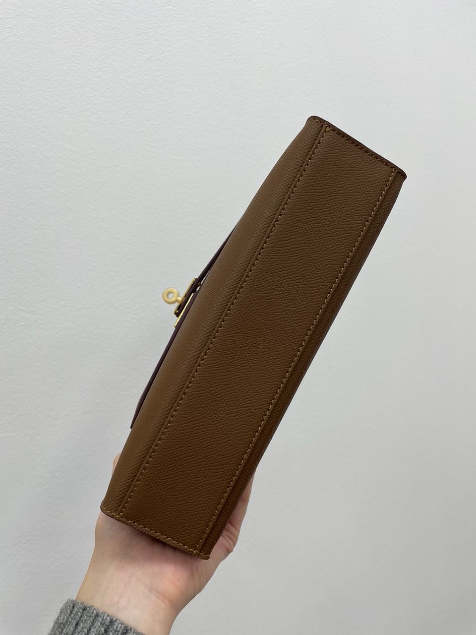 Hermes Kelly Pochette Brown/Gold - 17