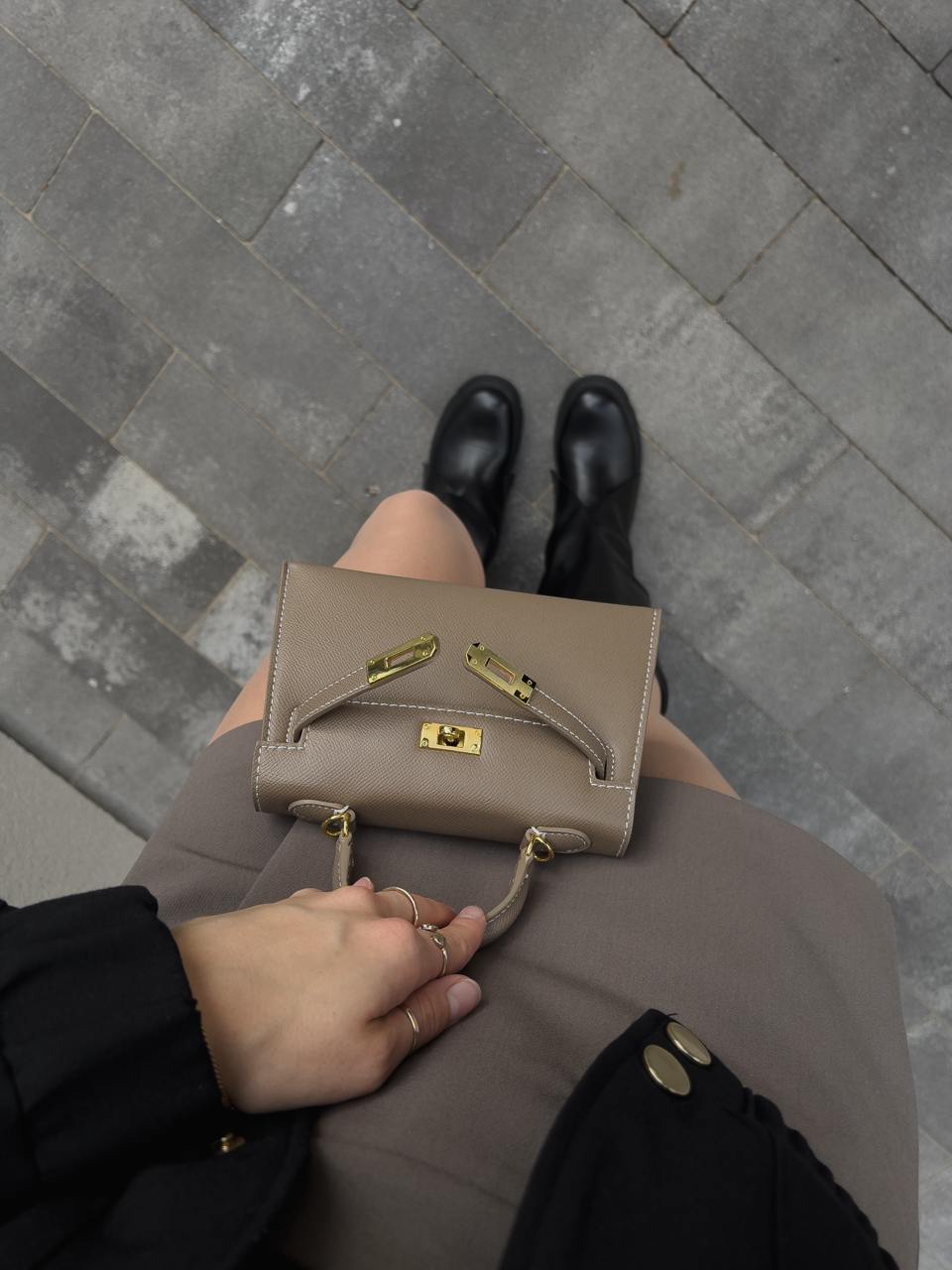 Hermes Mini Kelly 20 Epsom Bag Etoupe - 20