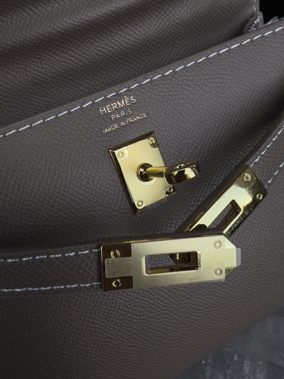 Hermes Mini Kelly 20 Epsom Bag Etoupe - 23