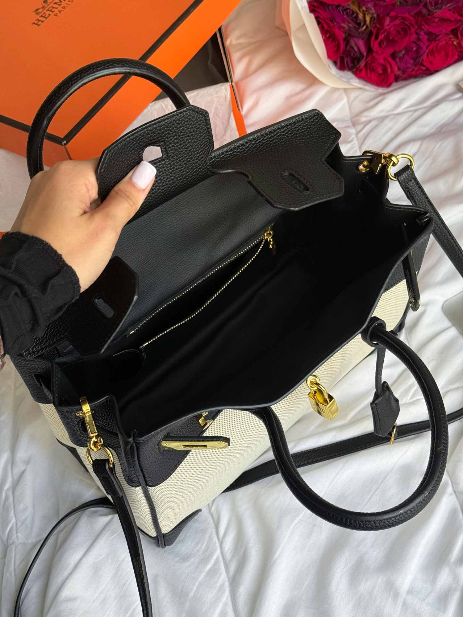 Hermès Birkin 30 Black/Canvas - 6