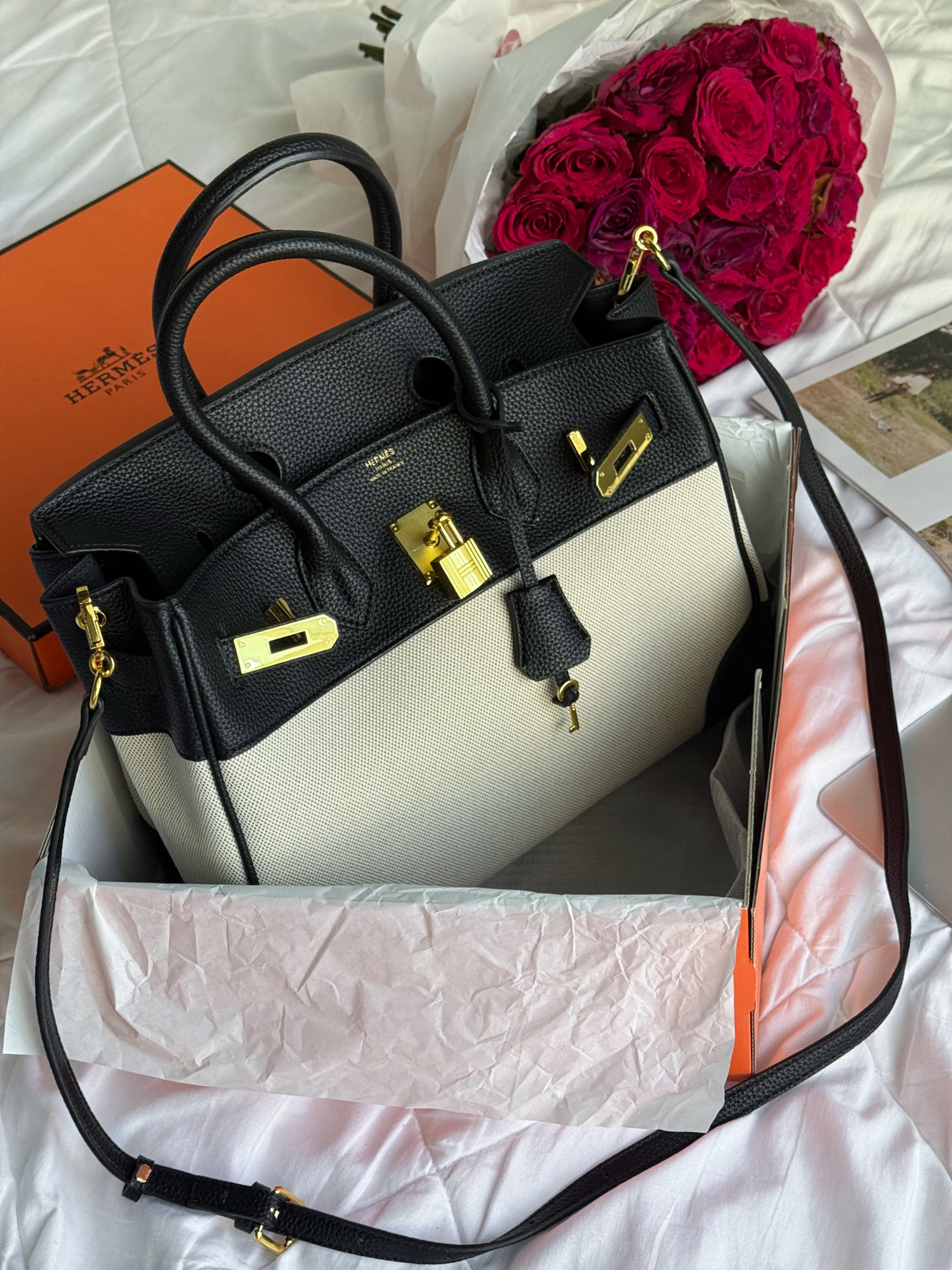 Hermès Birkin 30 Black/Canvas - 5
