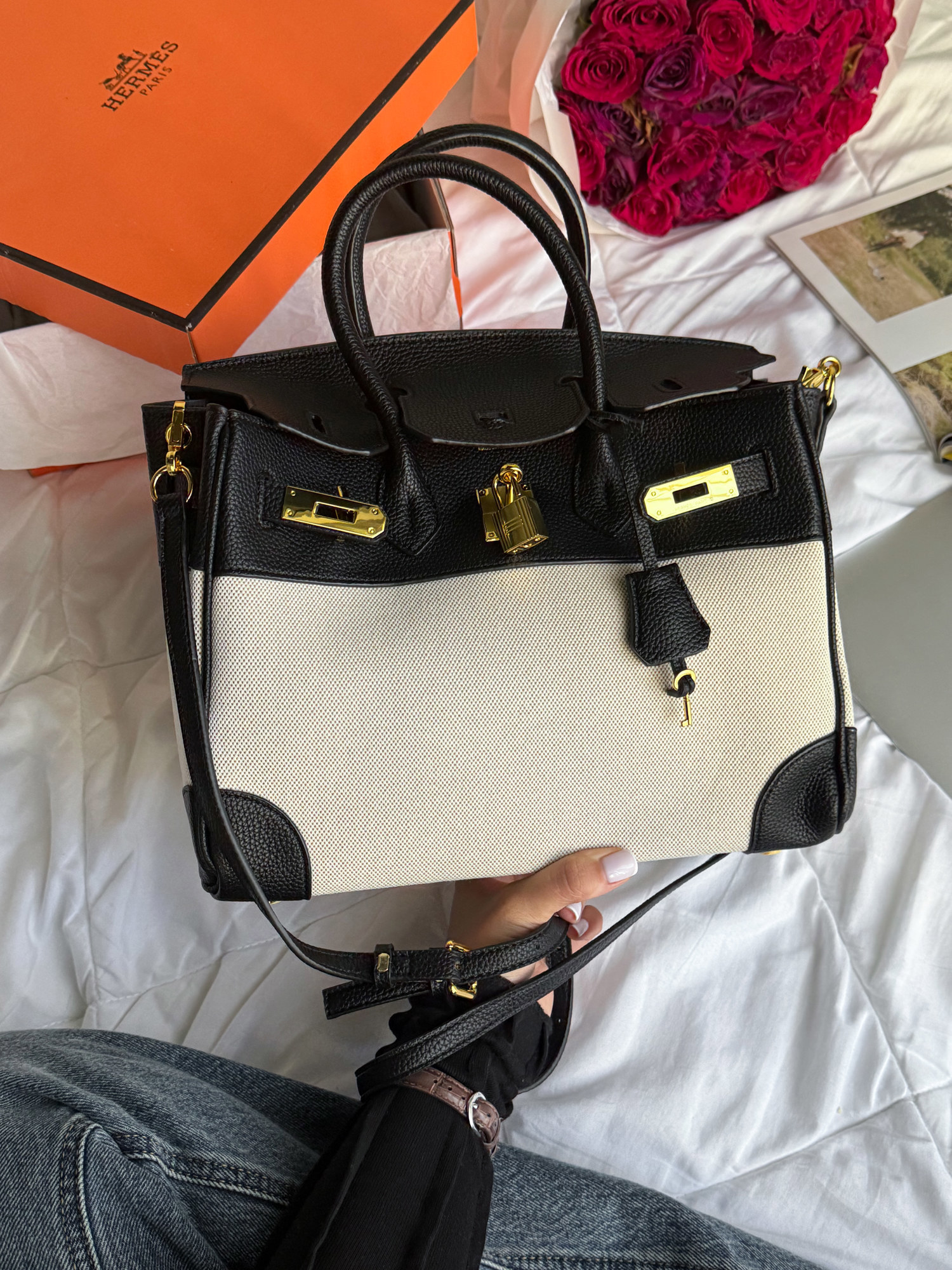 Hermès Birkin 30 Black/Canvas - 14