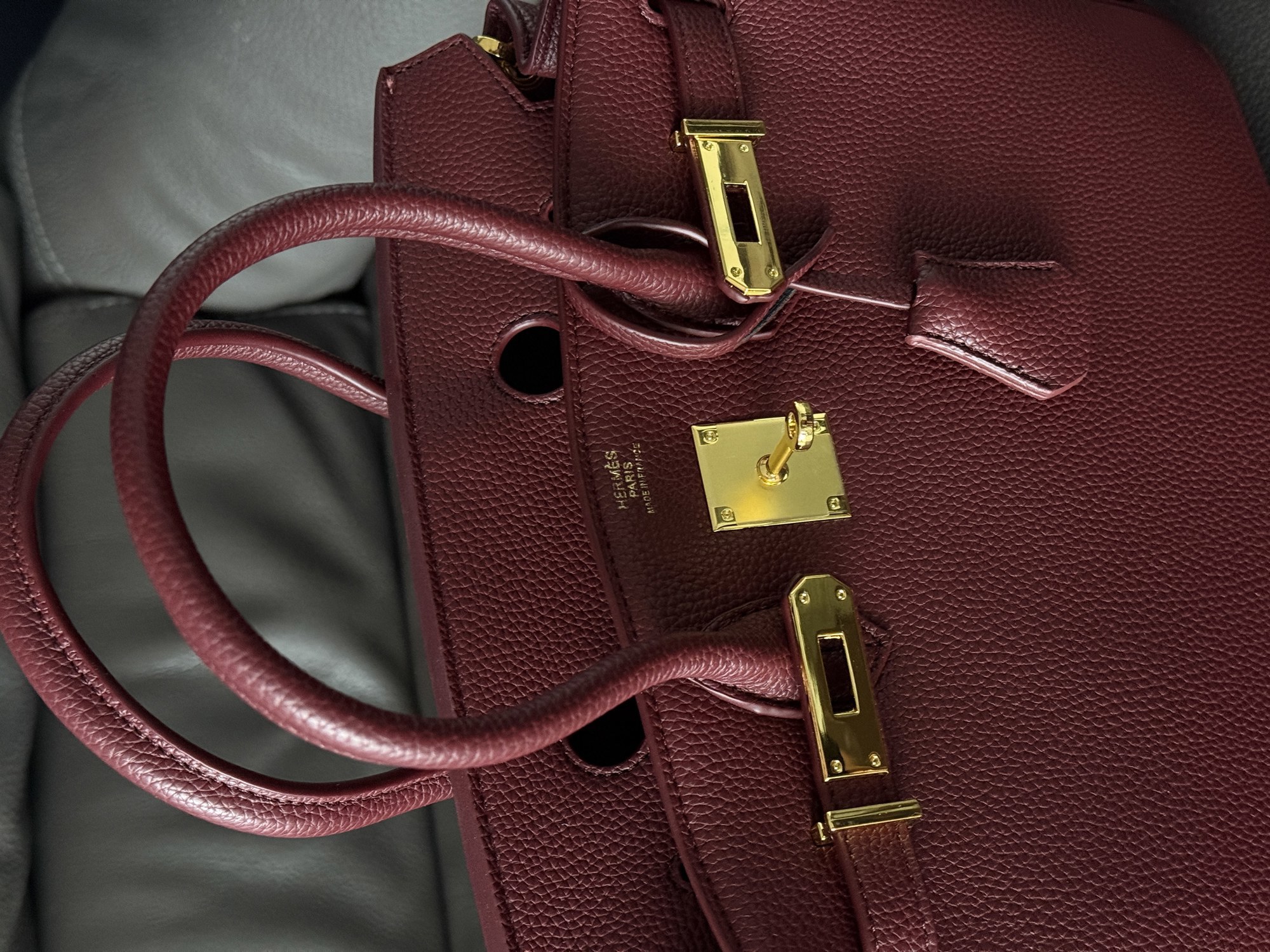 Hermès Birkin 30 Red/Gold (Магнітна коробка)