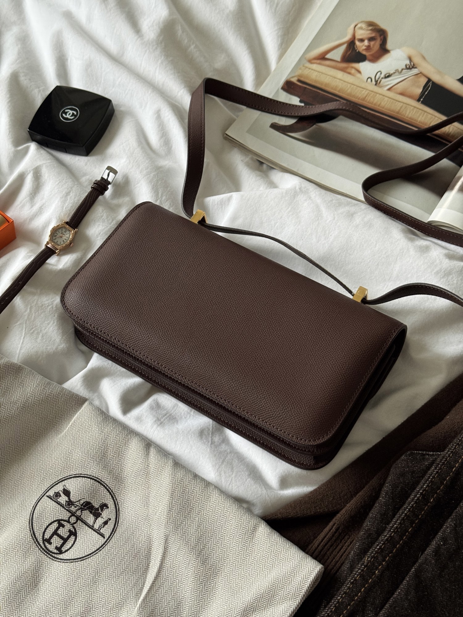 Hermès Constance 26 Chocolate/Gold - 12