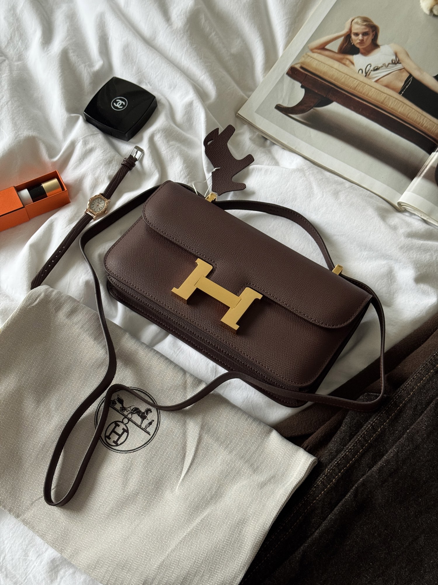 Hermès Constance 26 Chocolate/Gold - 10