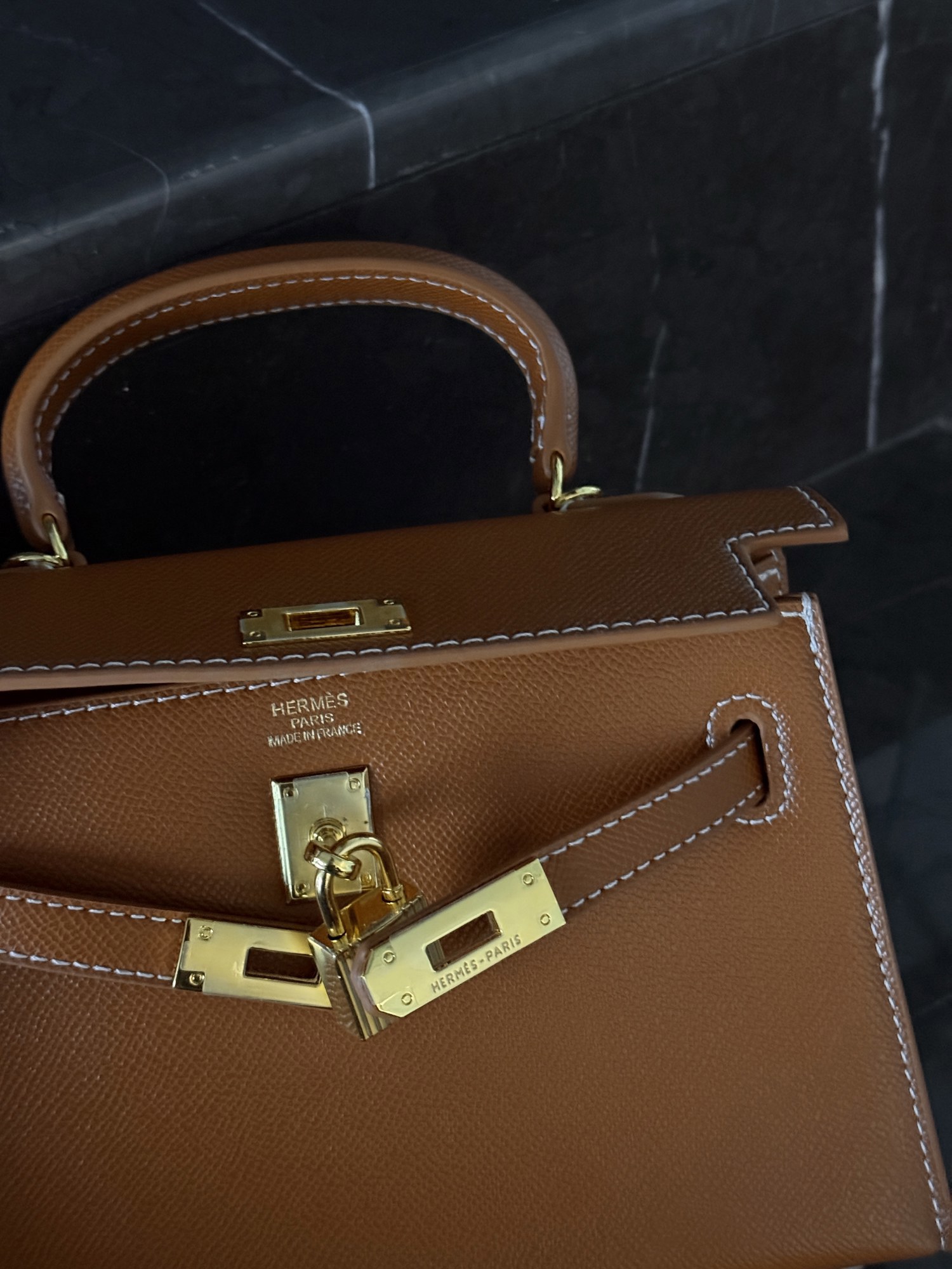 Hermès Kelly 20 Brown/Gold - 9