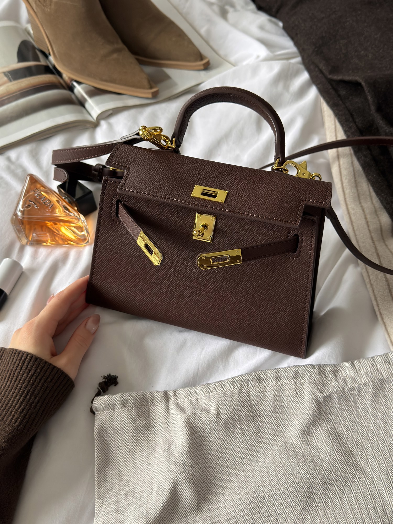 Hermès Kelly 20 Chocolate - 14