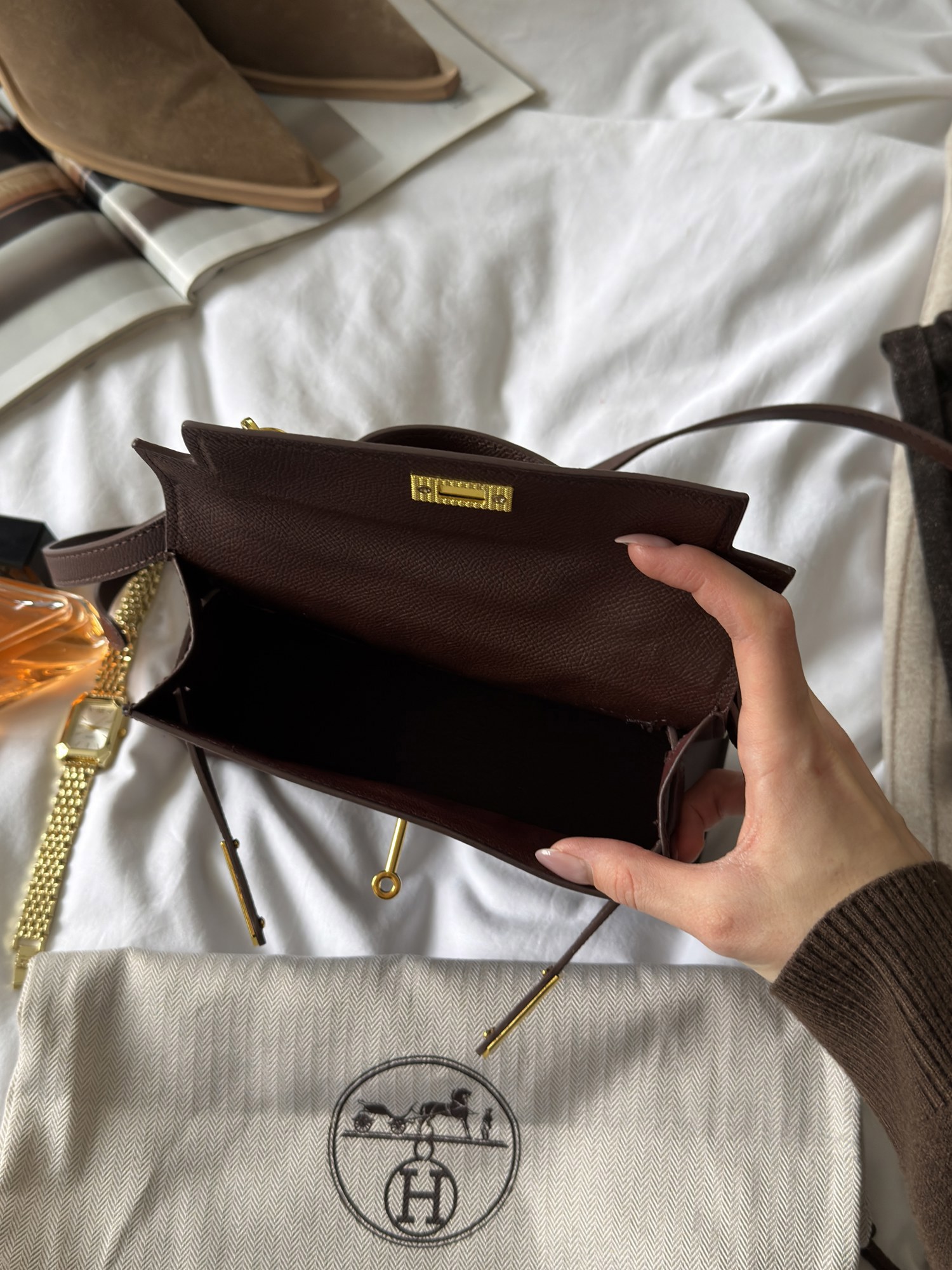 Hermès Kelly 20 Chocolate - 11