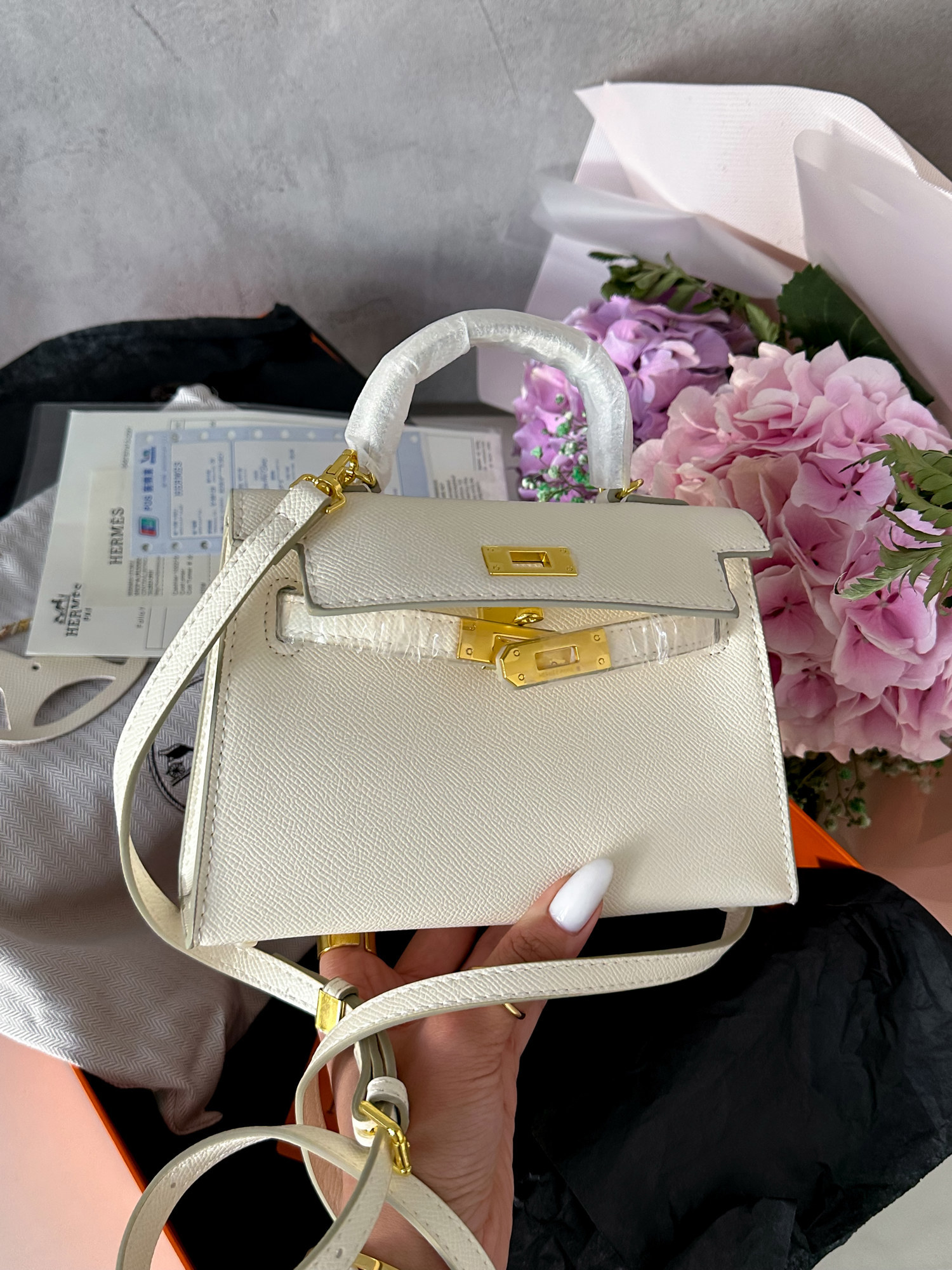 Hermès Kelly 20 Milk/Gold - 4