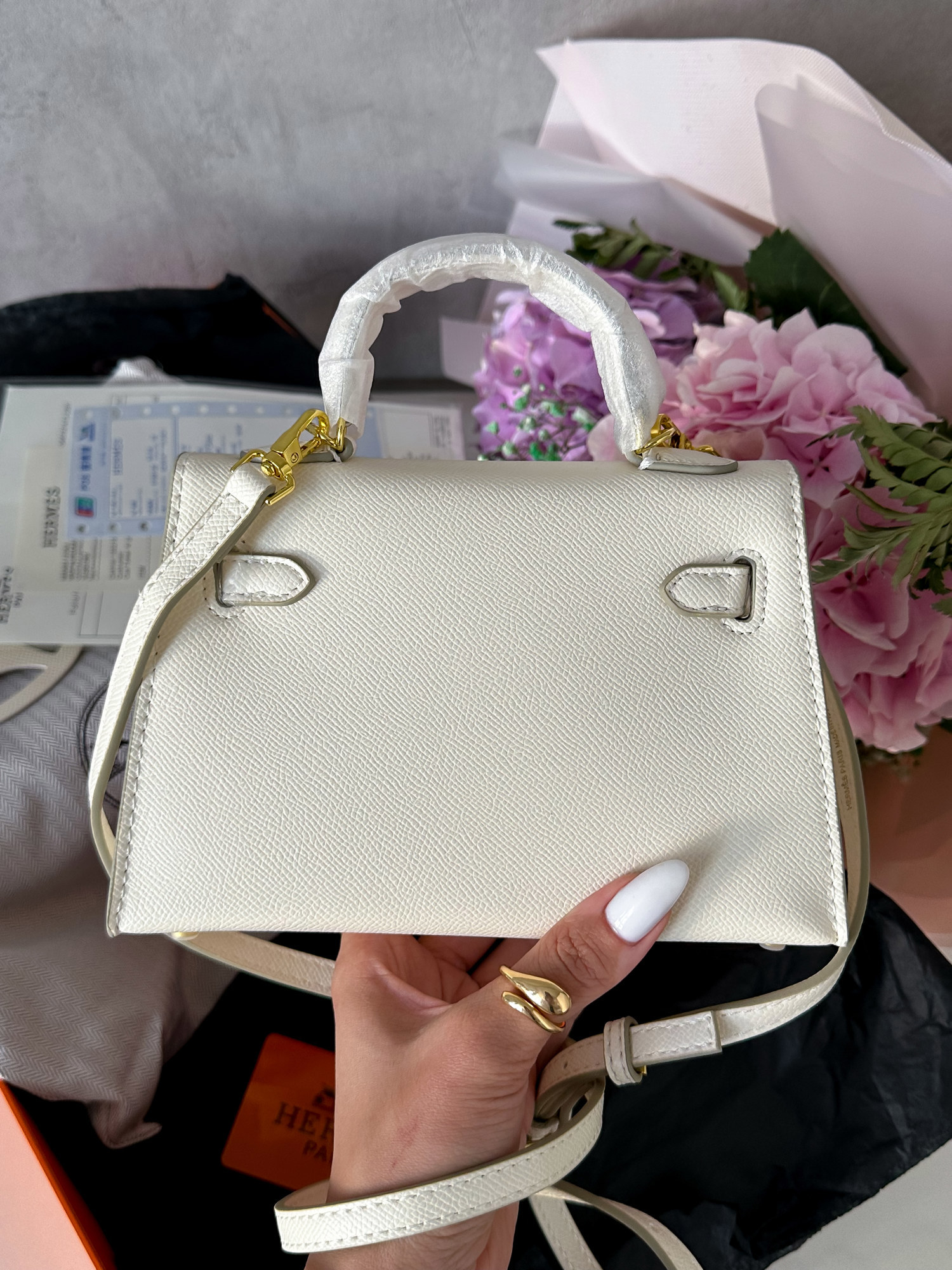 Hermès Kelly 20 Milk/Gold - 7