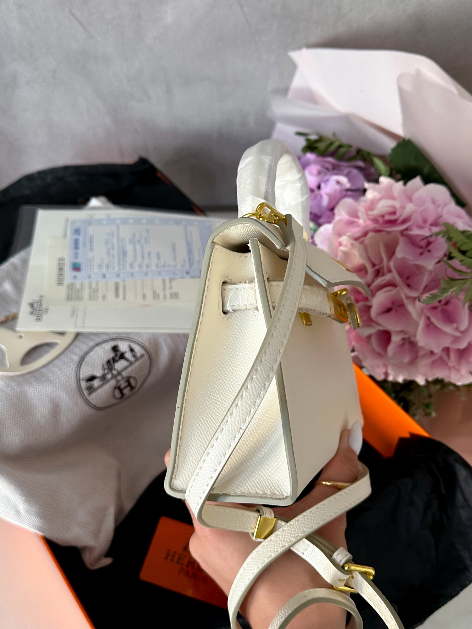 Hermès Kelly 20 Milk/Gold - 6