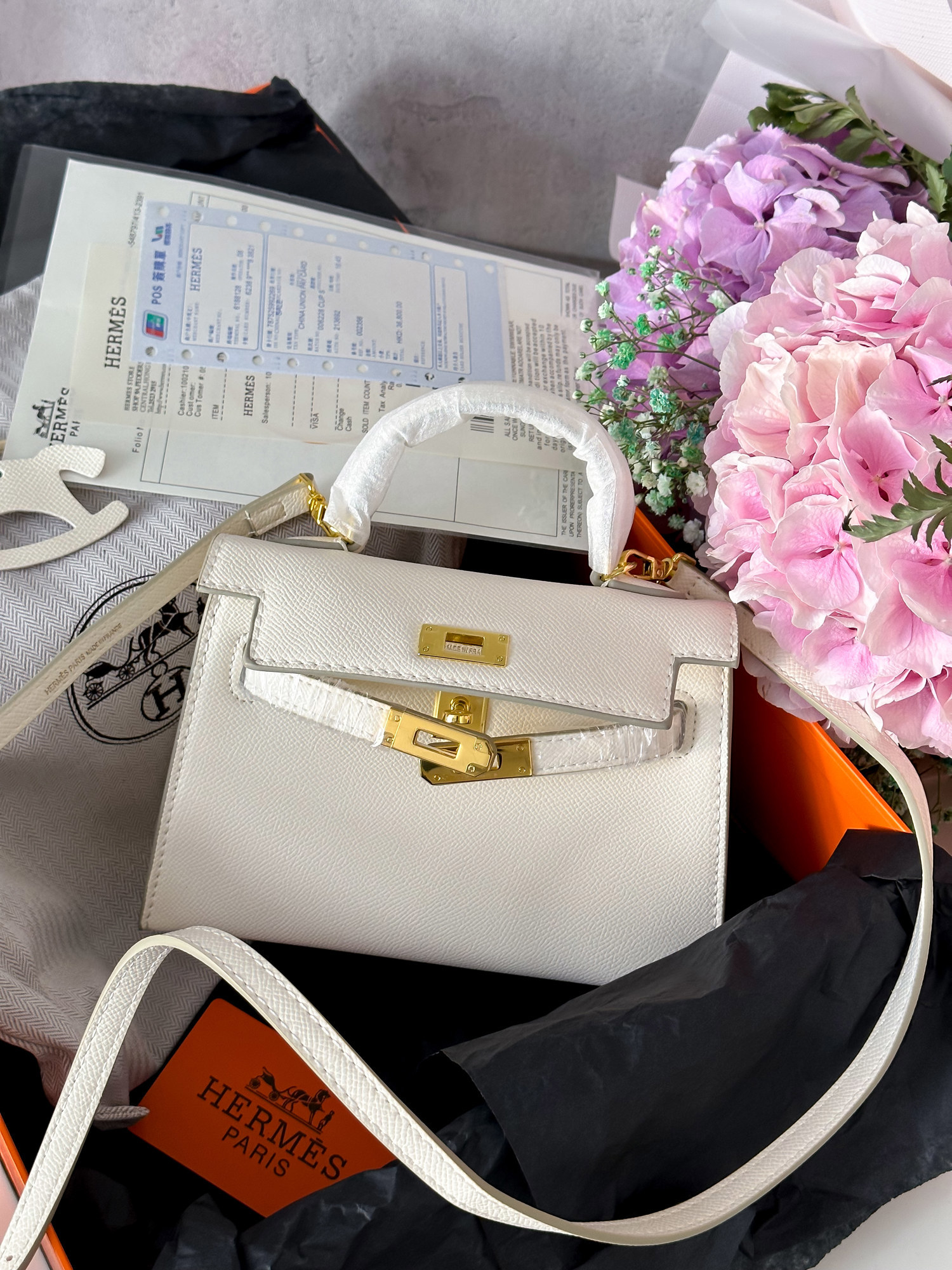 Hermès Kelly 20 Milk/Gold - 13