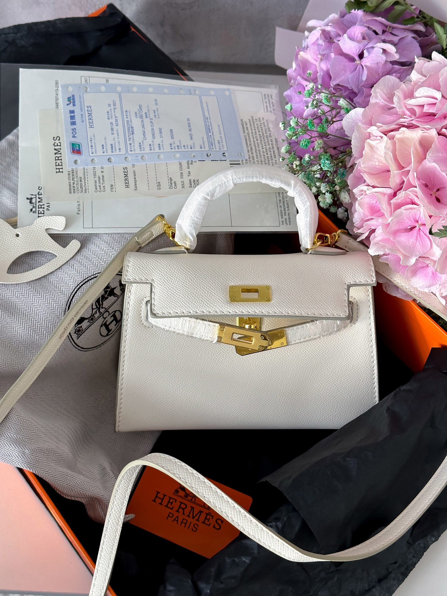 Hermès Kelly 20 Milk/Gold - 14