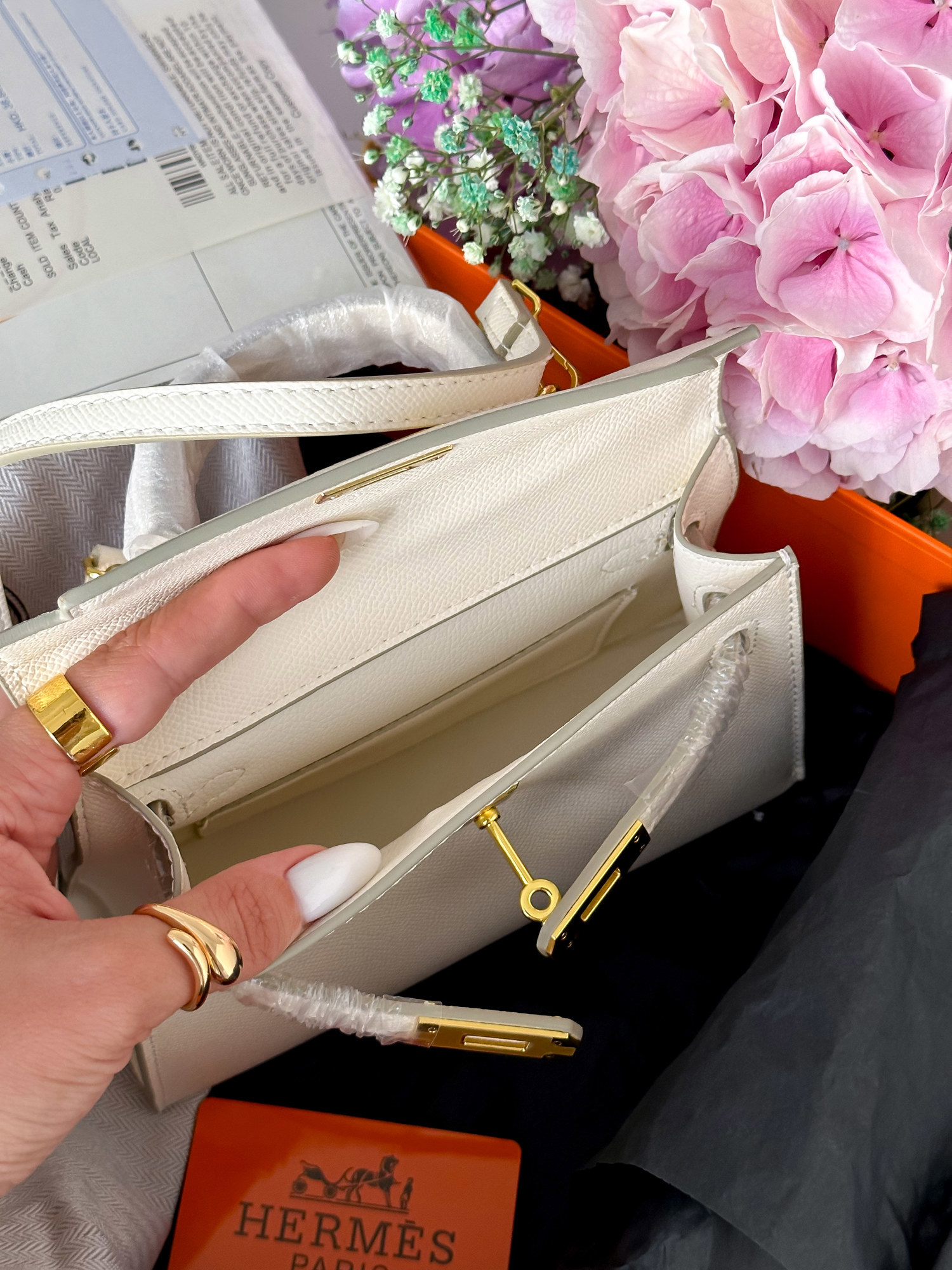Hermès Kelly 20 Milk/Gold - 9