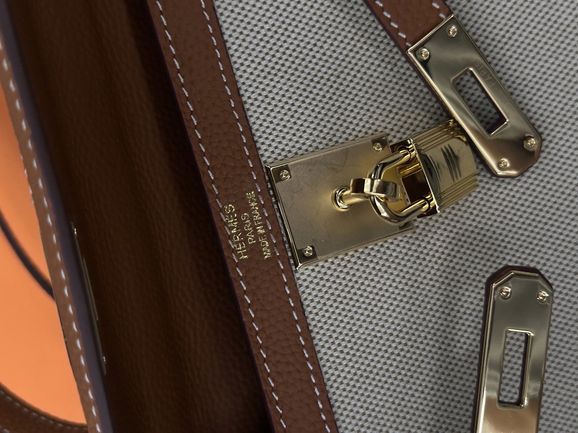 Hermès Kelly 30 Brown/Canvas - 8
