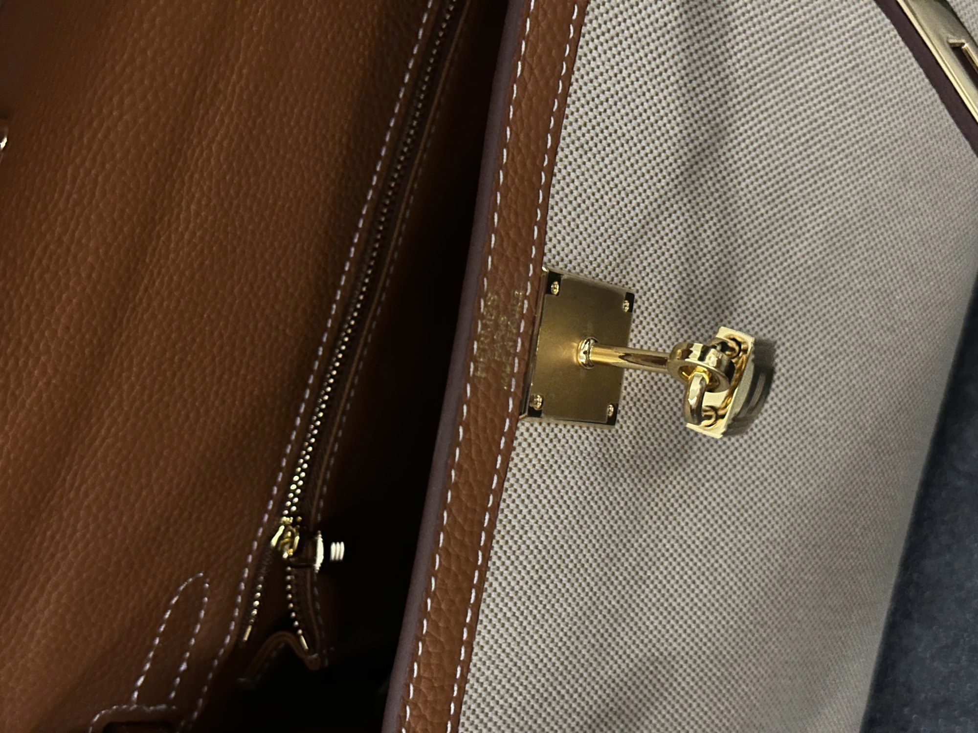 Hermès Kelly 30 Brown/Canvas - 5