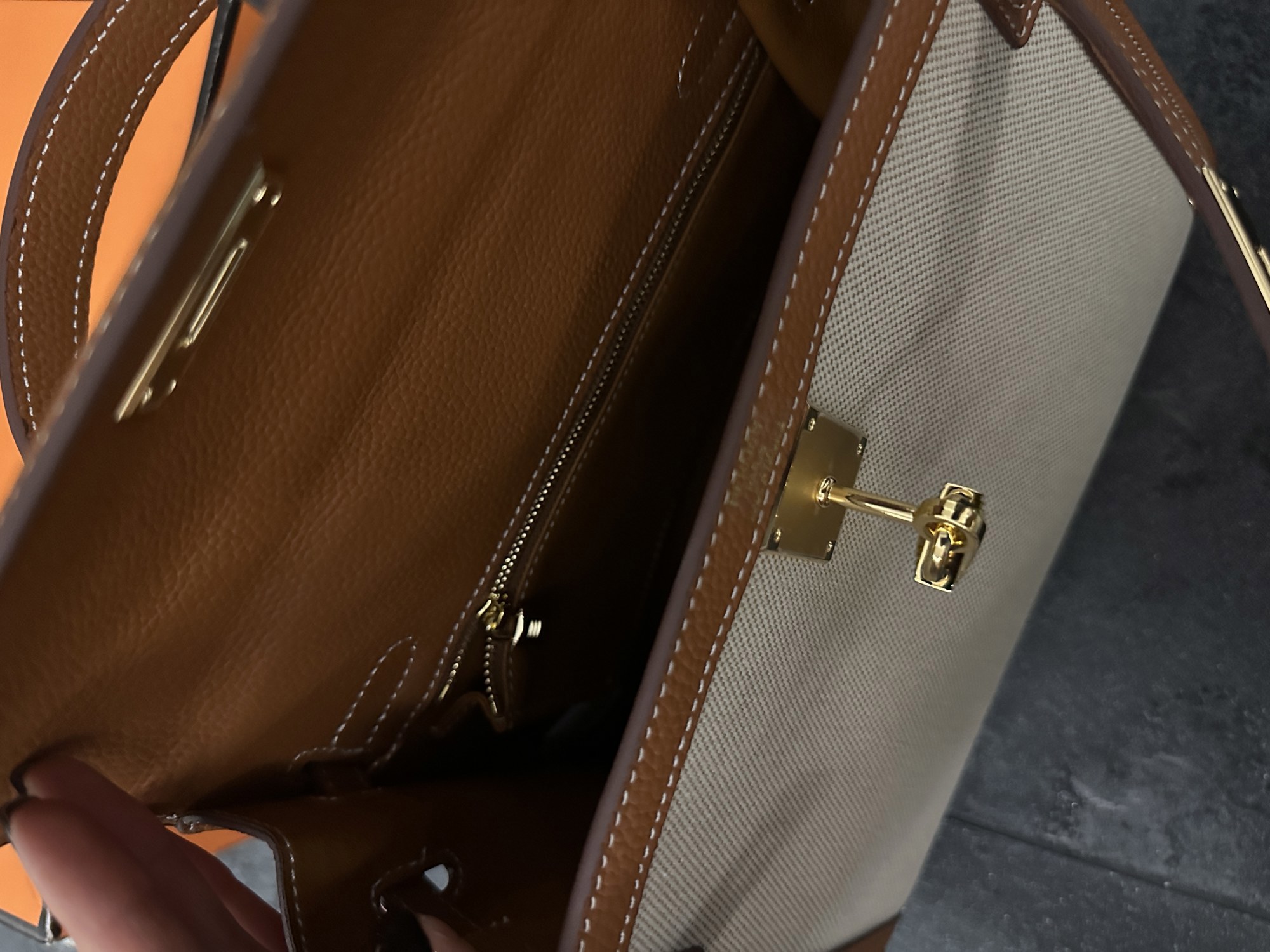 Hermès Kelly 30 Brown/Canvas - 9