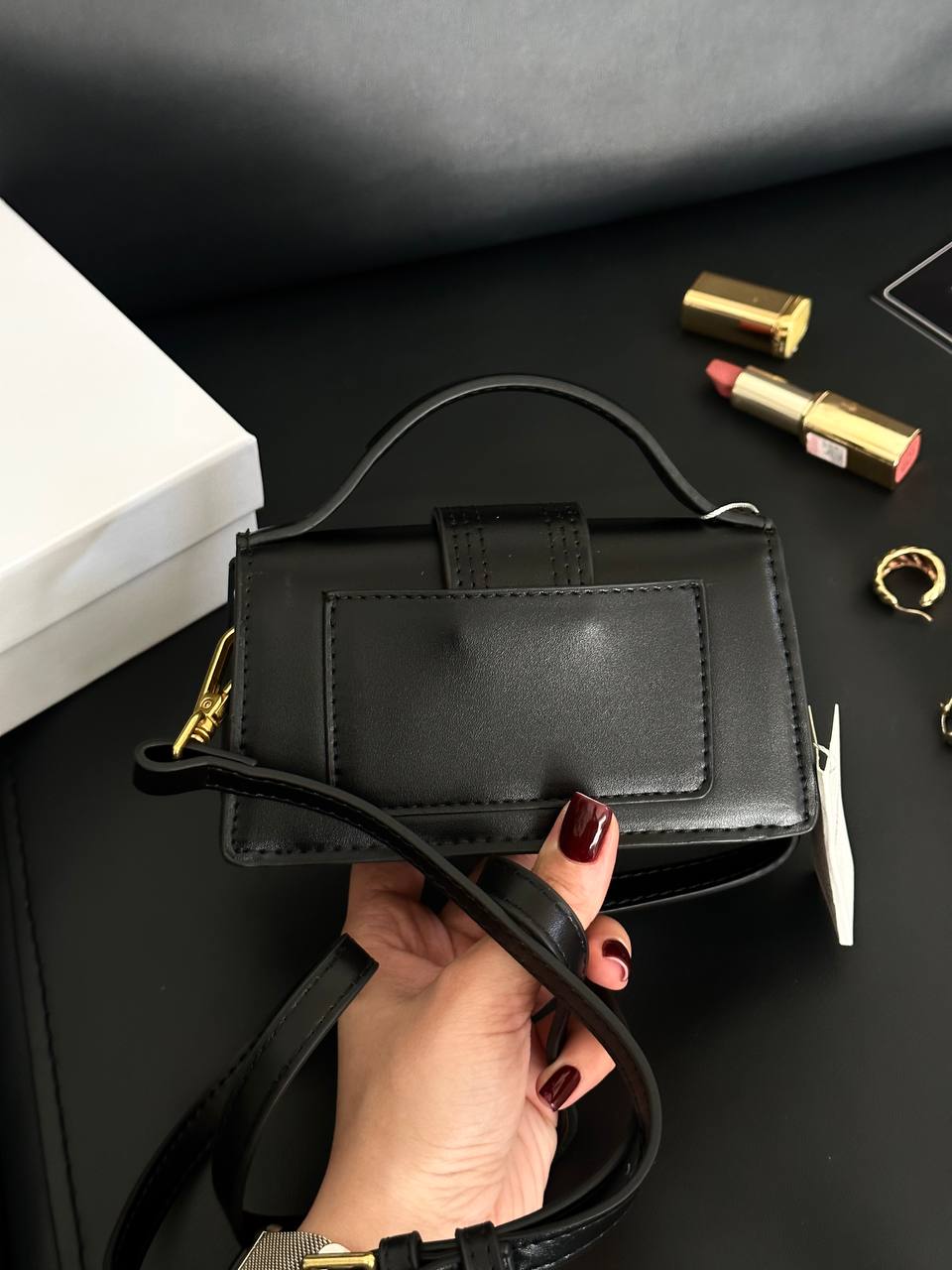 Jacquemus Le Bambino Small Handbag With Adjustable Crossbody Black - 2