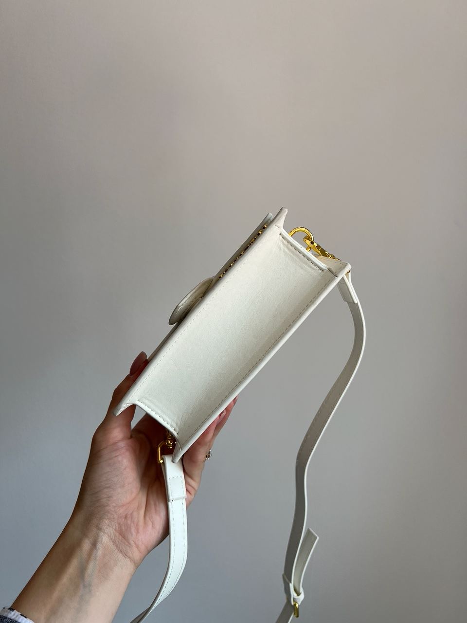 Jacquemus Le Bambino Small Handbag With Adjustable Crossbody White - 10