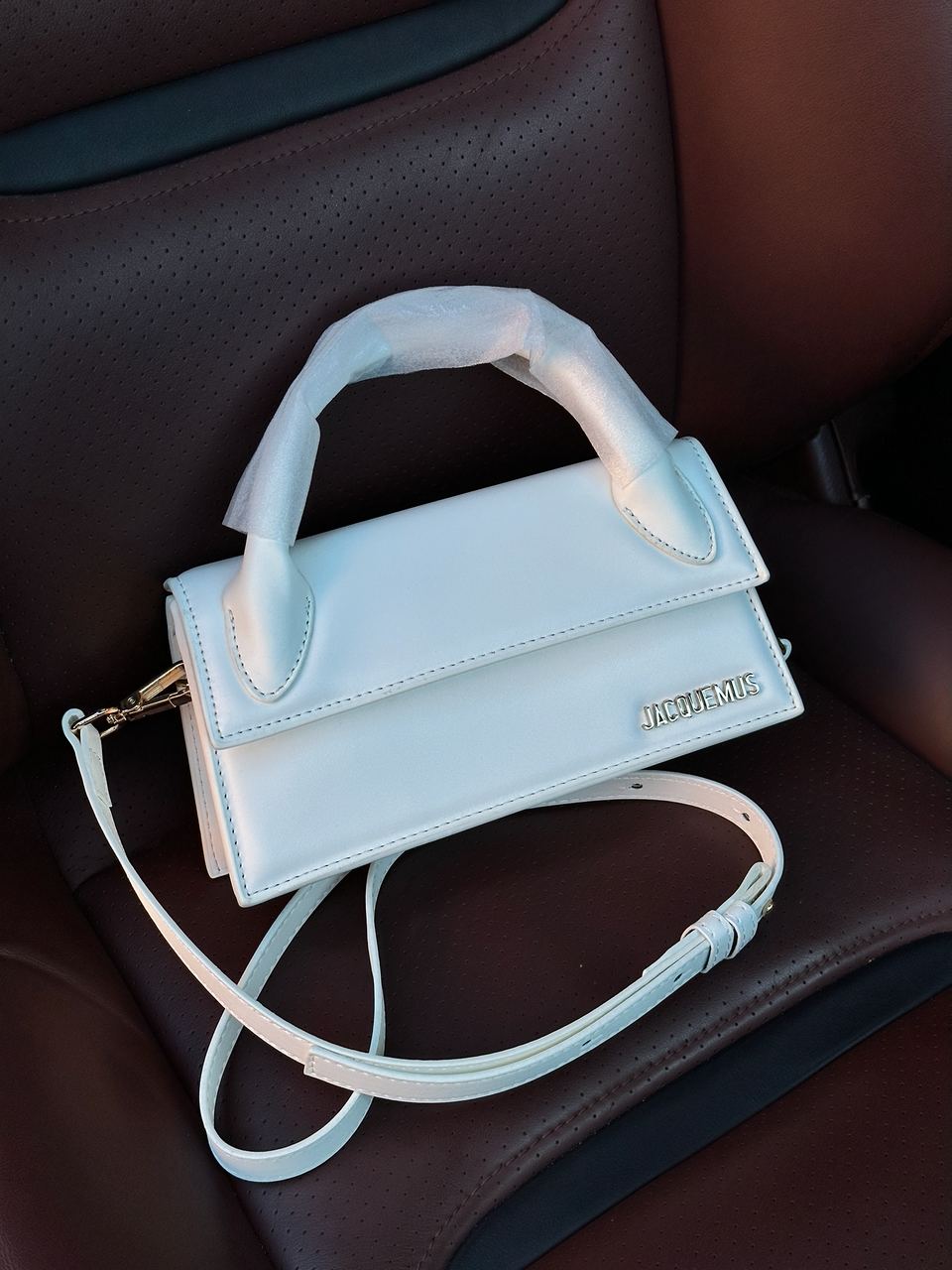 Jacquemus Le Chiquito Long White Leather Top - 4