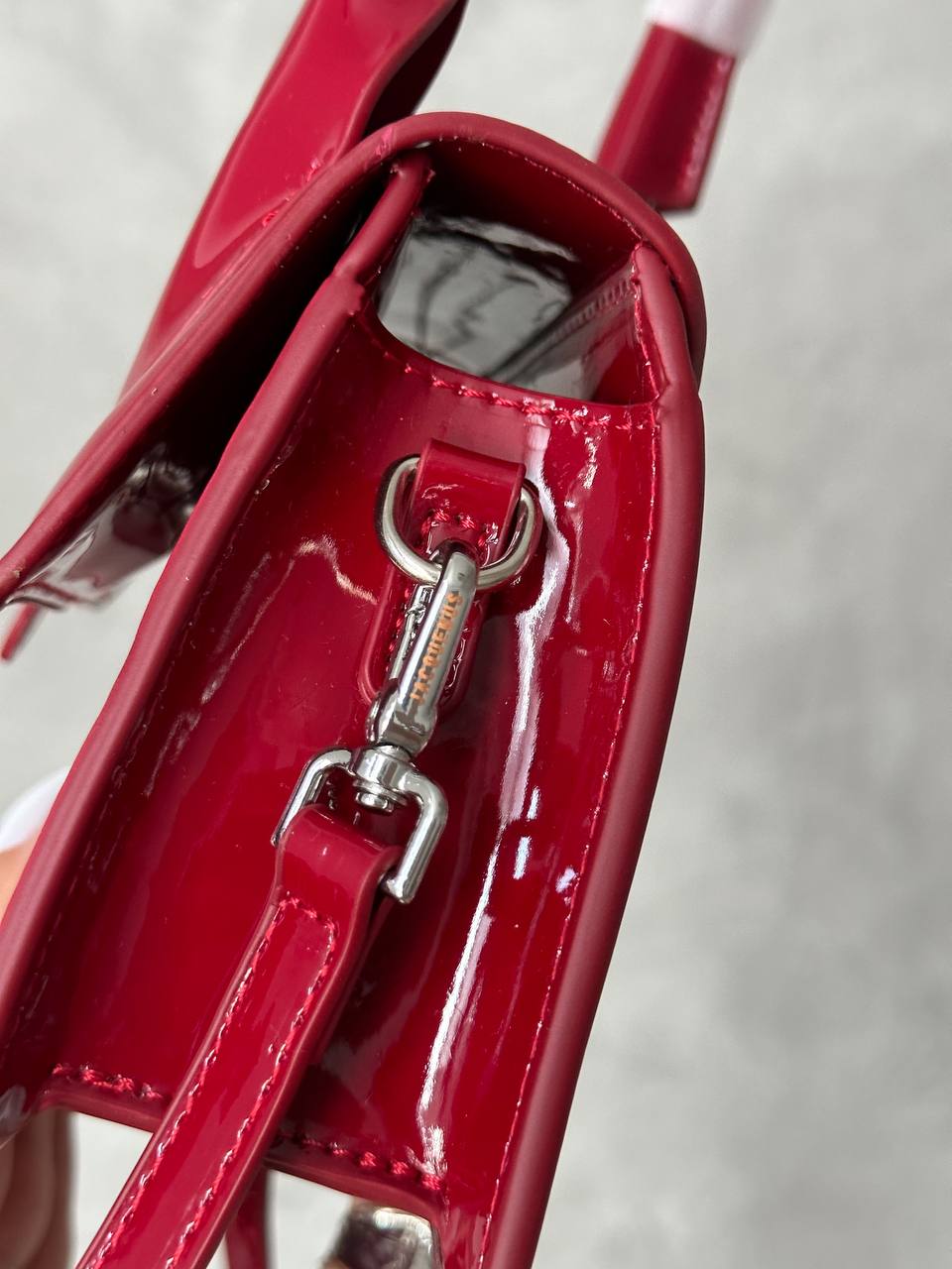 Jacquemus Le Grand Bambino Patent Leather Bag in Red - 16