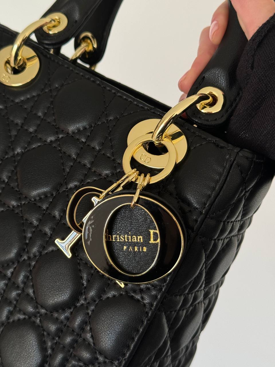 Lady Dior Mini BAG Black Cannage Lambskin - 4