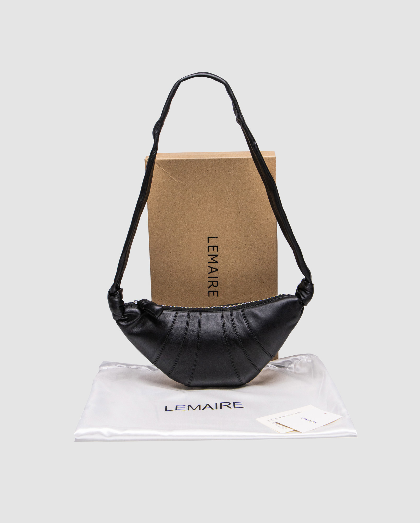 Lemaire Small Croissant Bag Black - 5