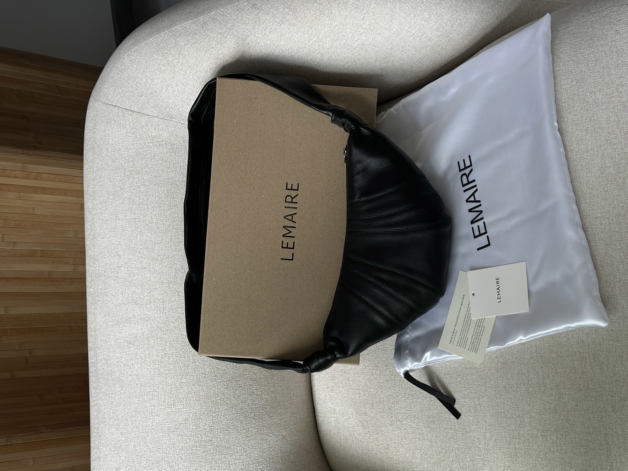 Lemaire Small Croissant Bag Black - 6