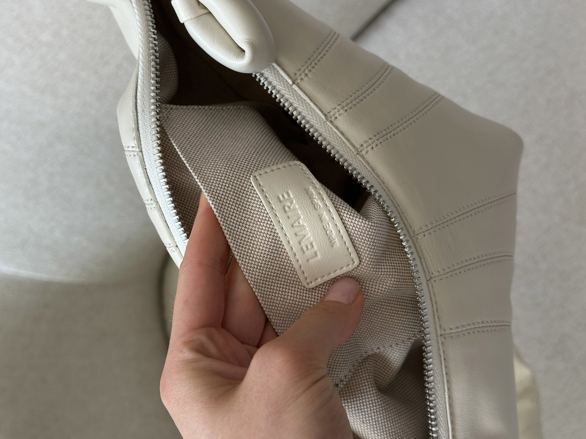 Lemaire Small Croissant Bag White - 15
