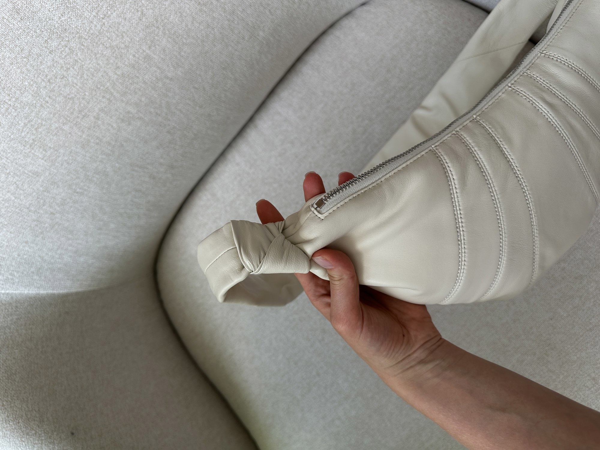 Lemaire Small Croissant Bag White - 13